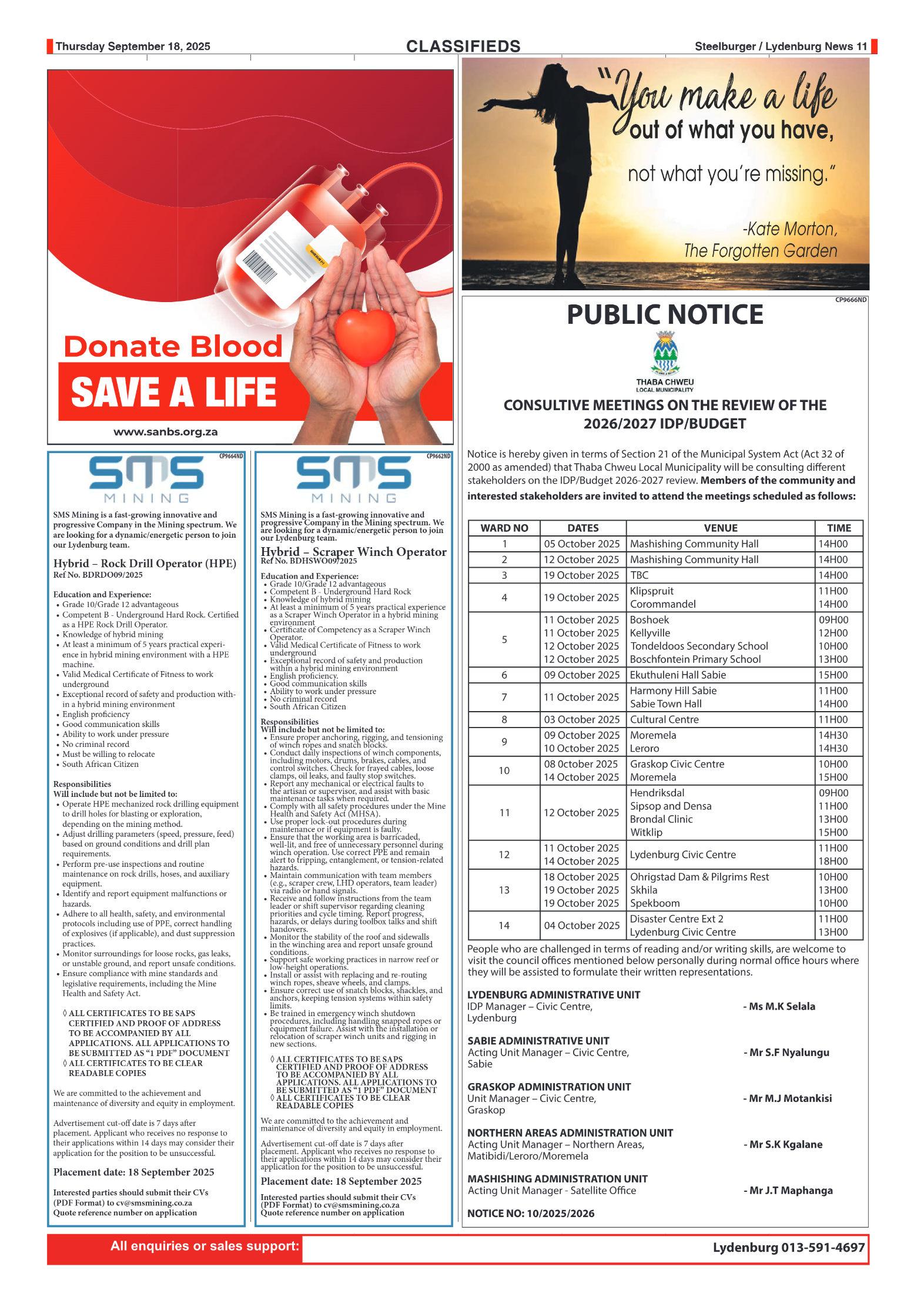 Steelburger News 18 September 2025 page 11