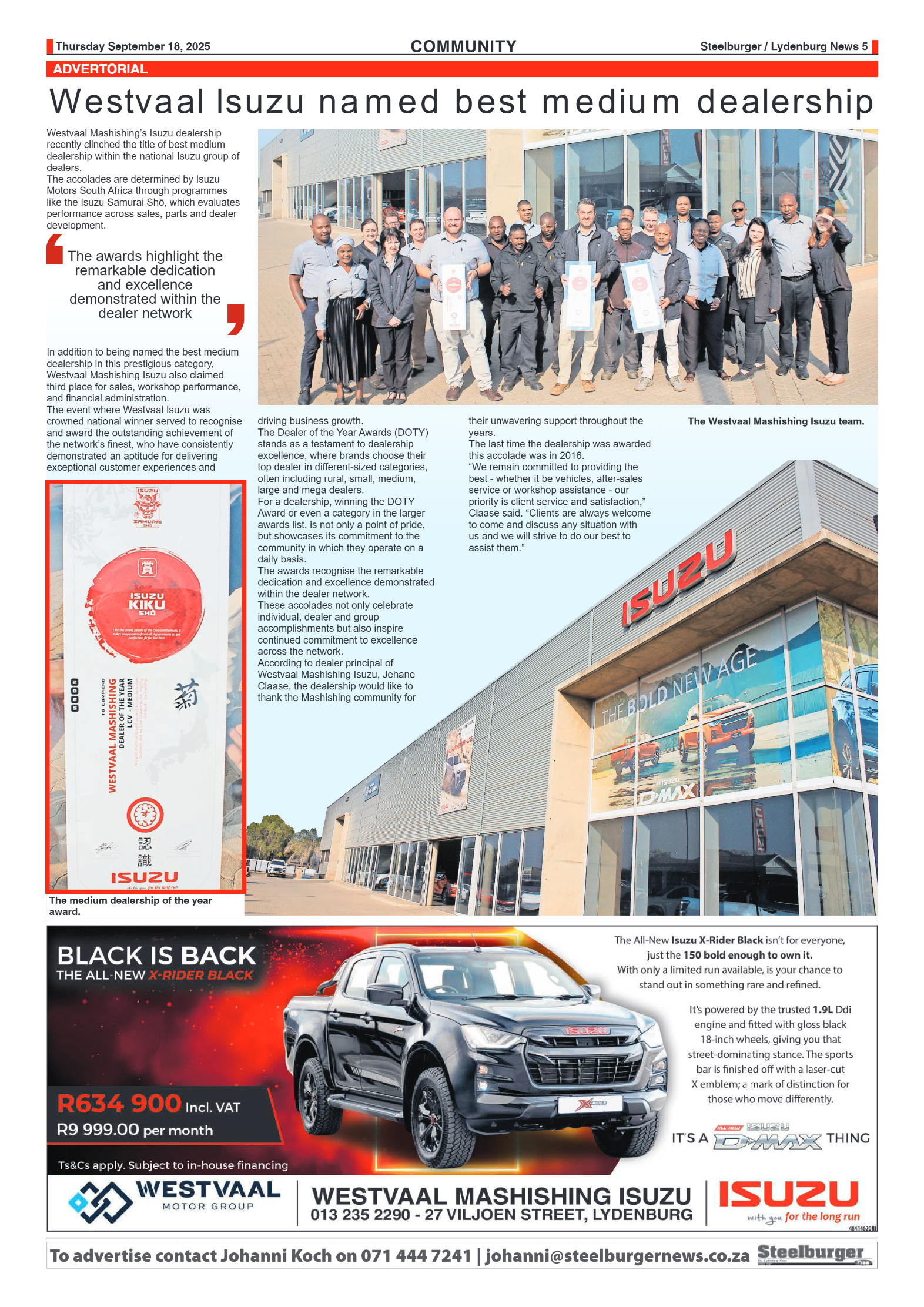 Steelburger News 18 September 2025 page 5