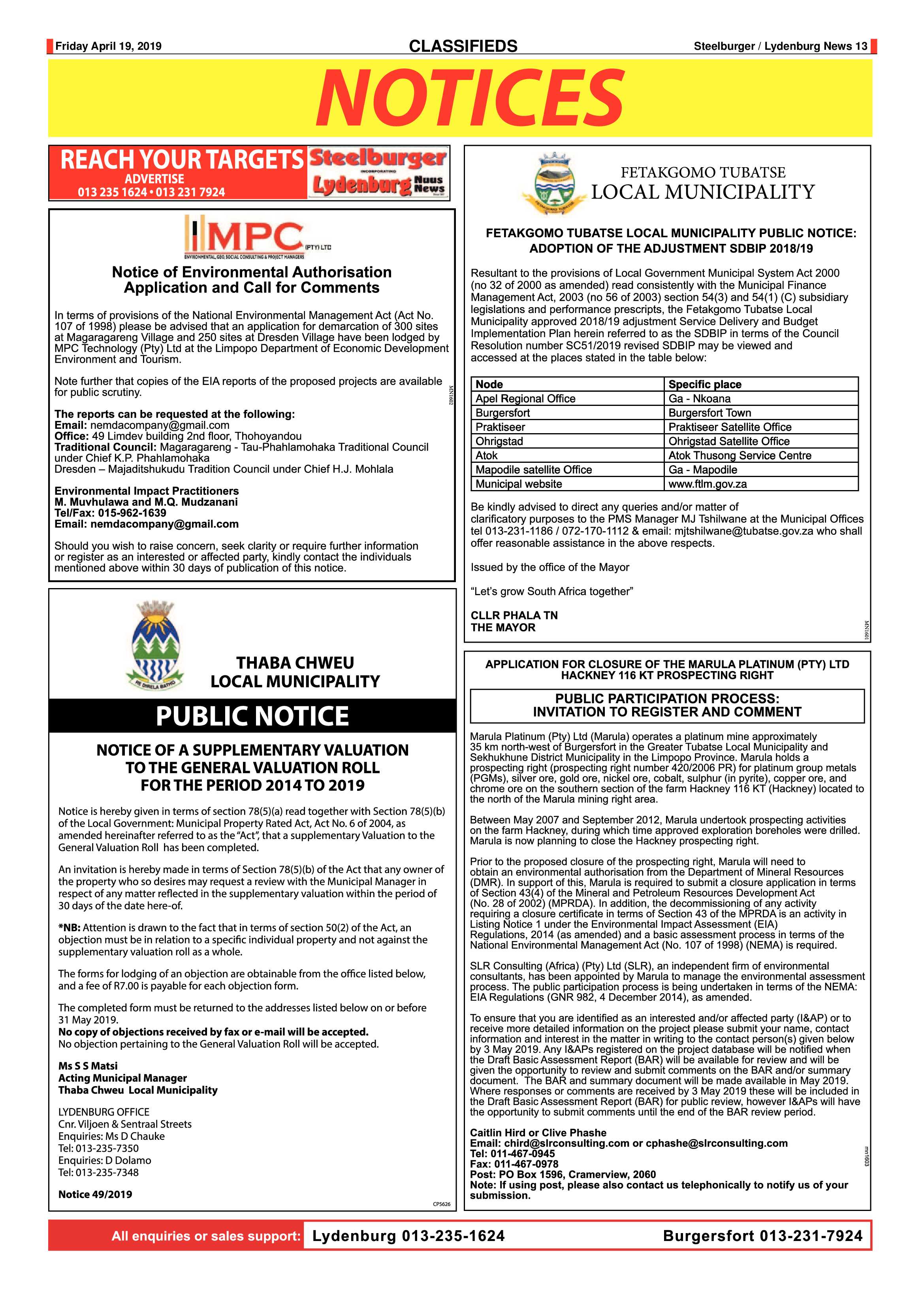 Steelburger News 19 April 2019 page 13
