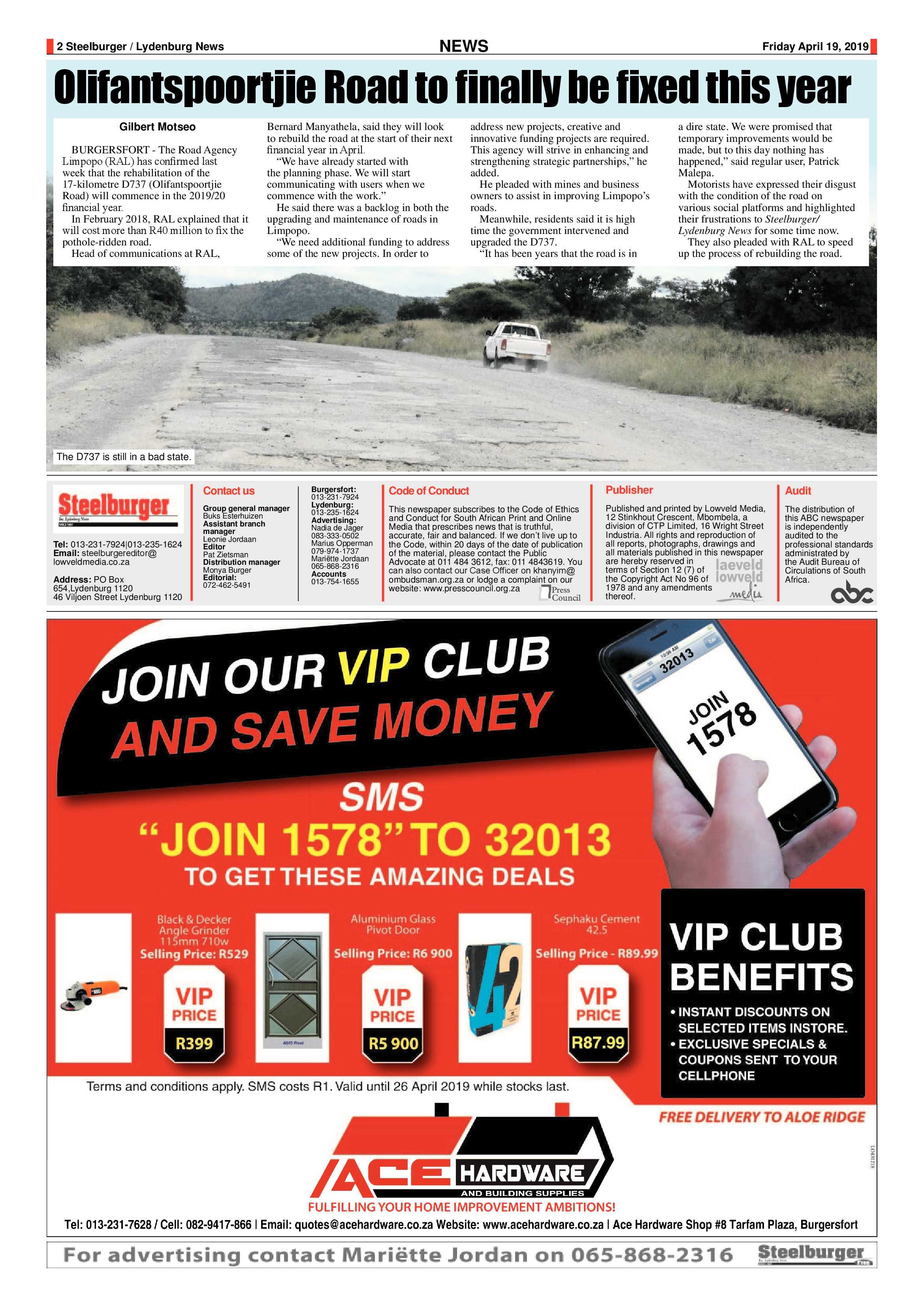 Steelburger News 19 April 2019 page 2