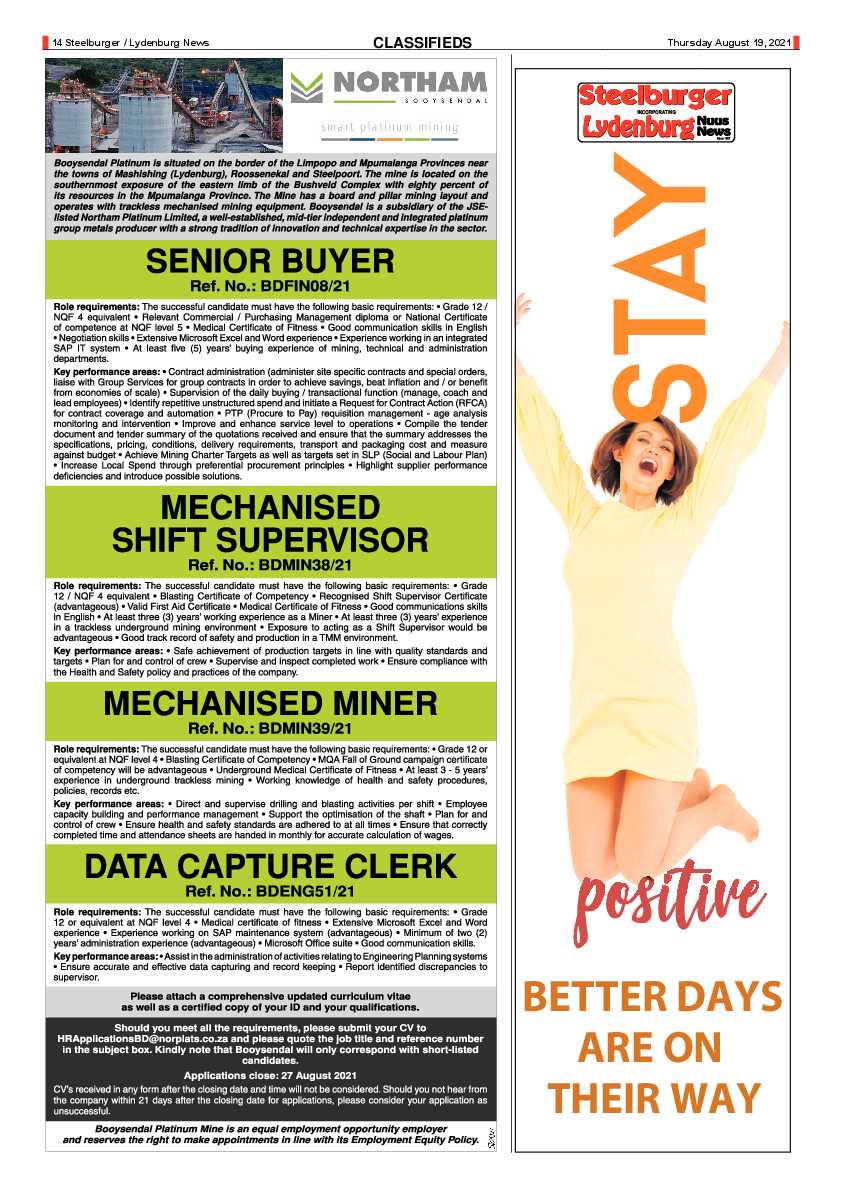 Steelburger News 19 August 2021 page 14