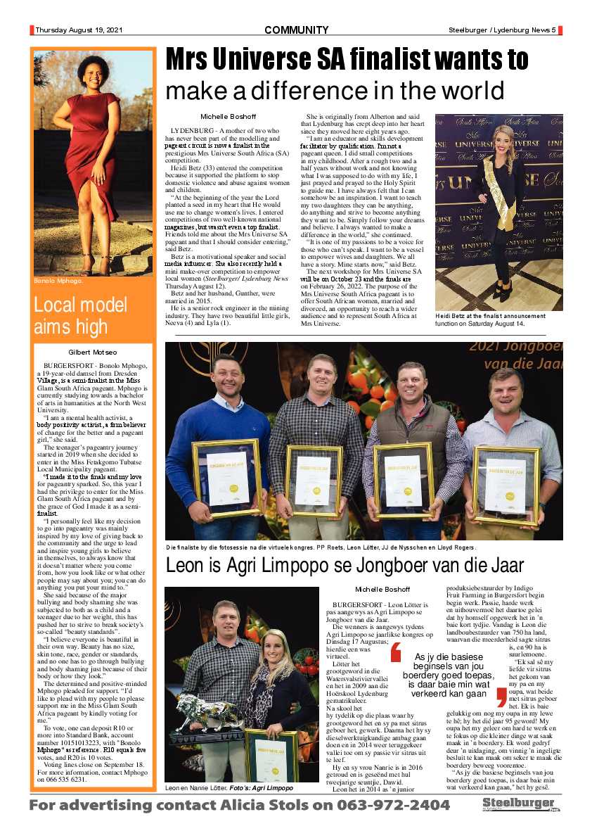 Steelburger News 19 August 2021 page 5