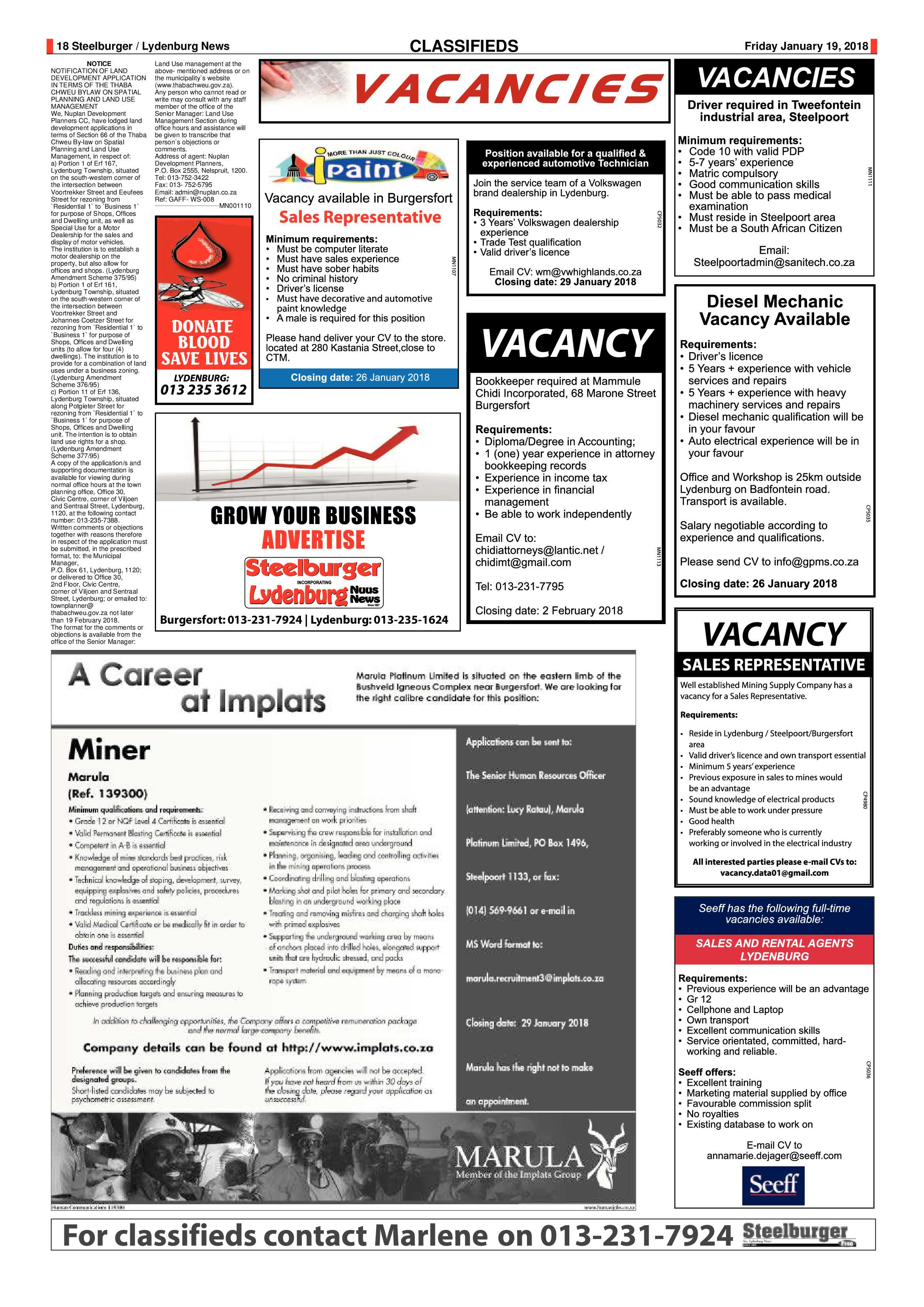 Steelburger News 19 January 2018 page 18