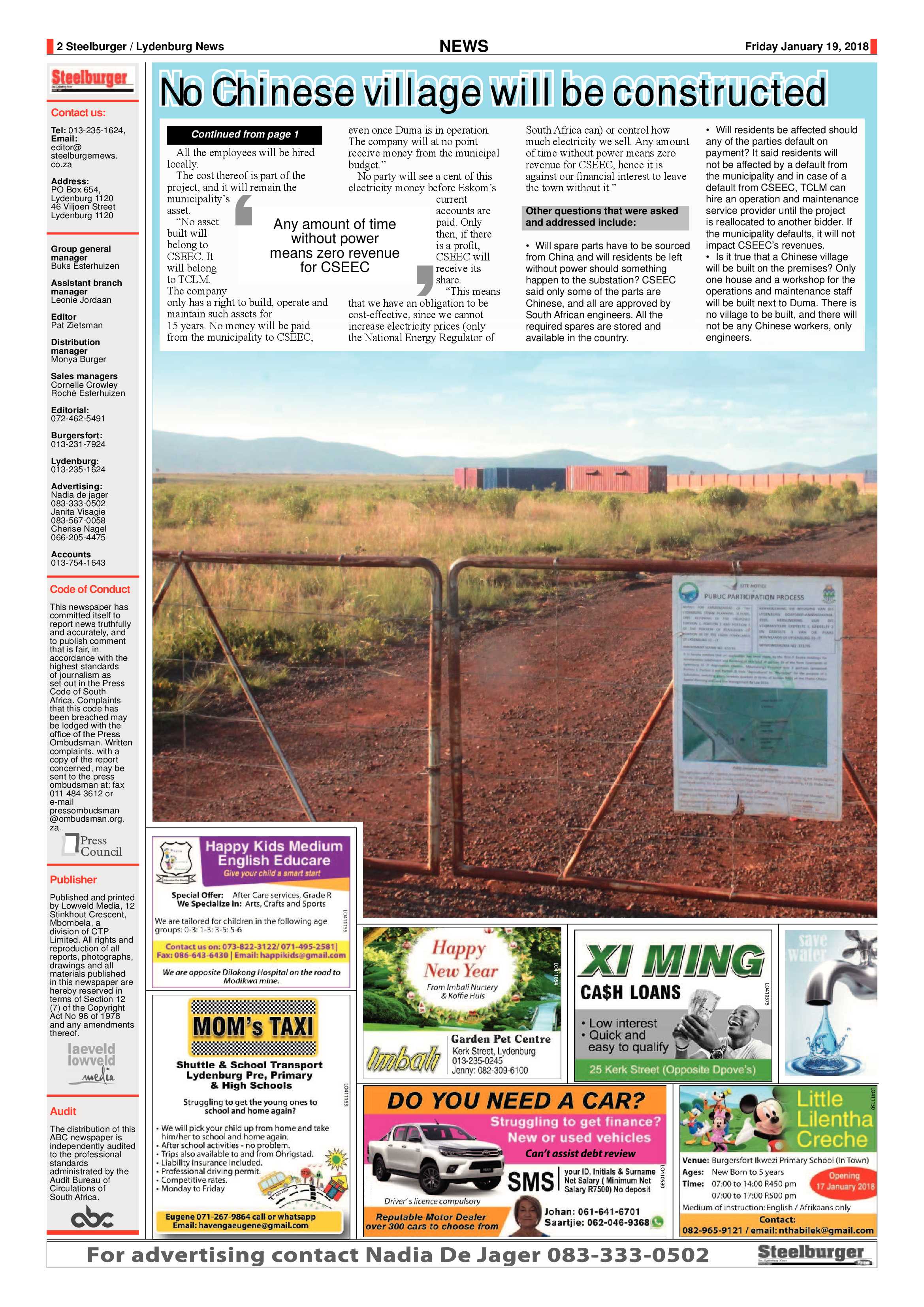 Steelburger News 19 January 2018 page 2