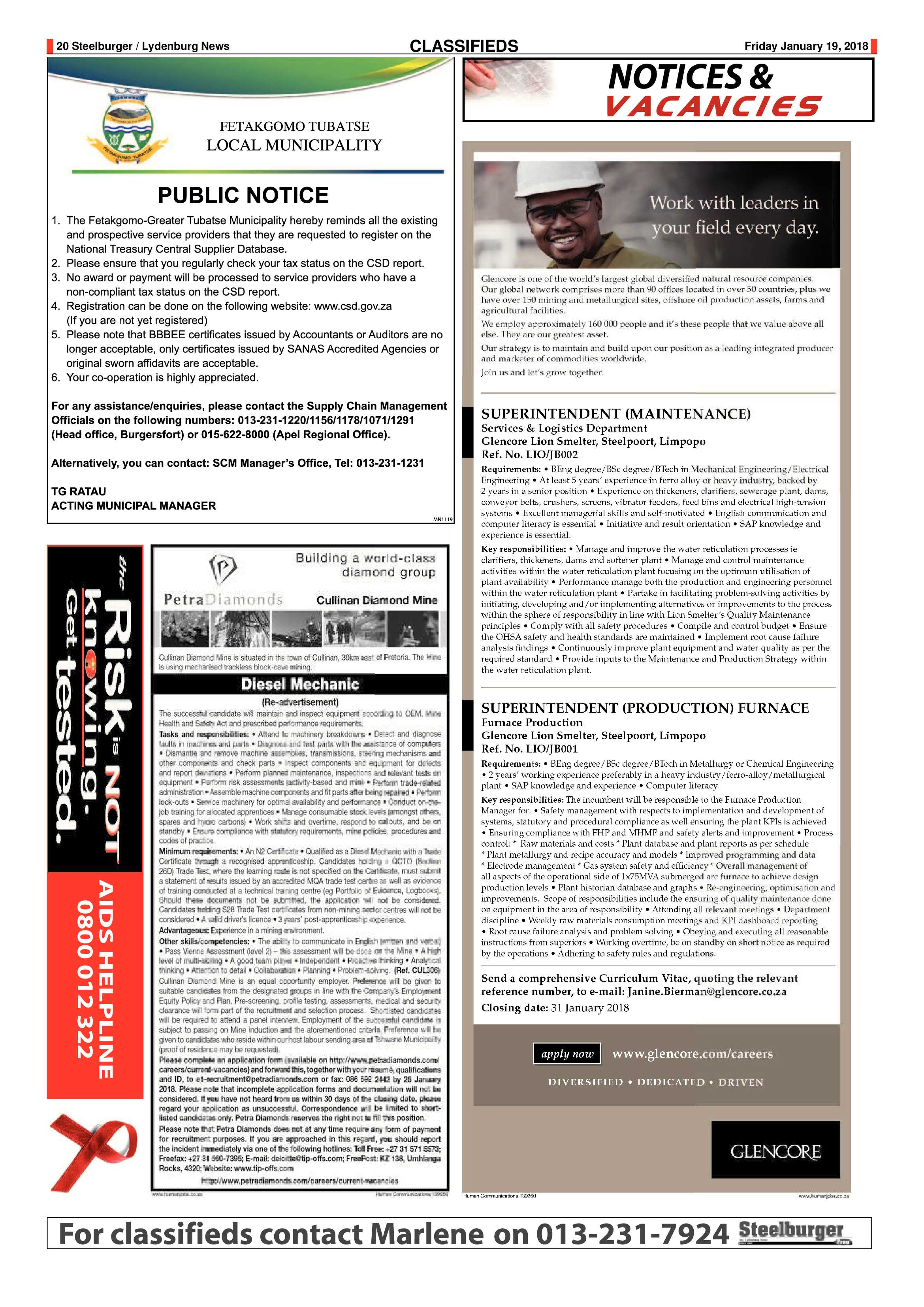 Steelburger News 19 January 2018 page 20