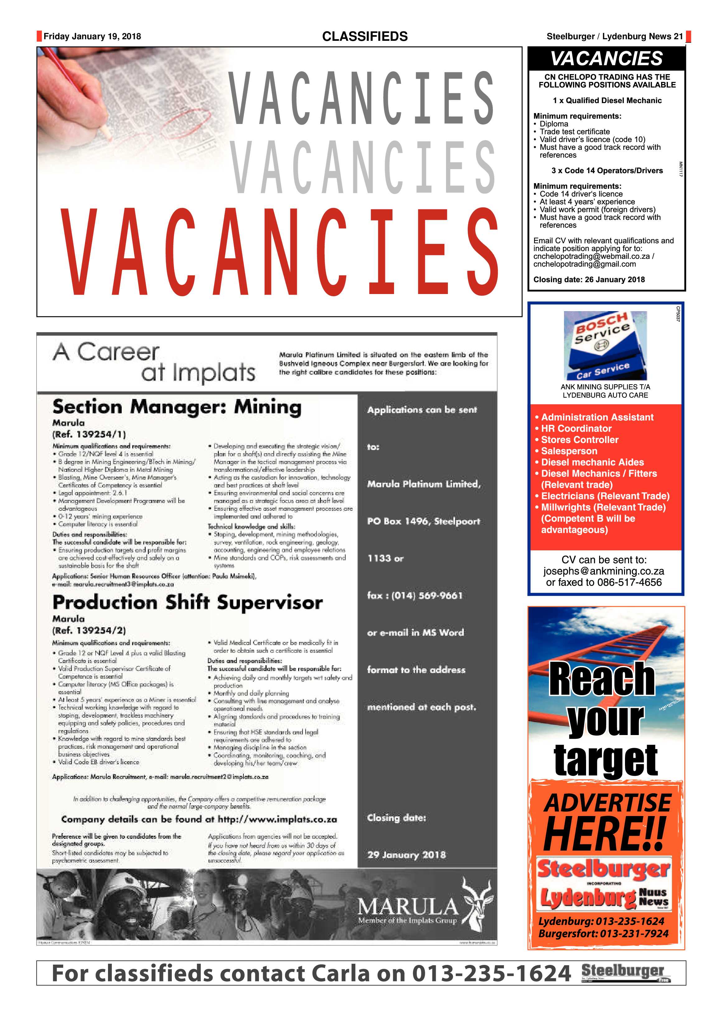 Steelburger News 19 January 2018 page 21