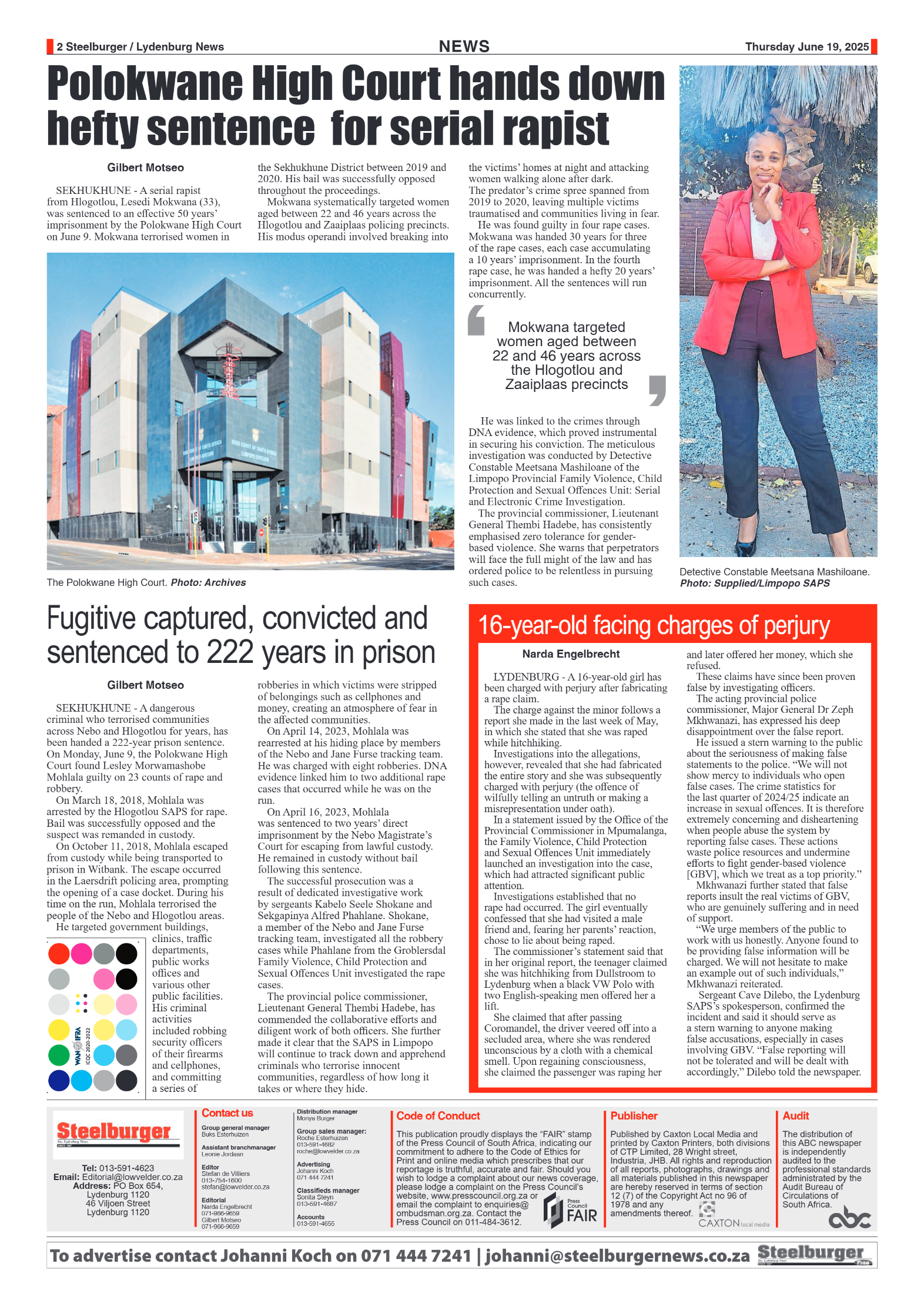 Steelburger News 19 June 2025 page 2