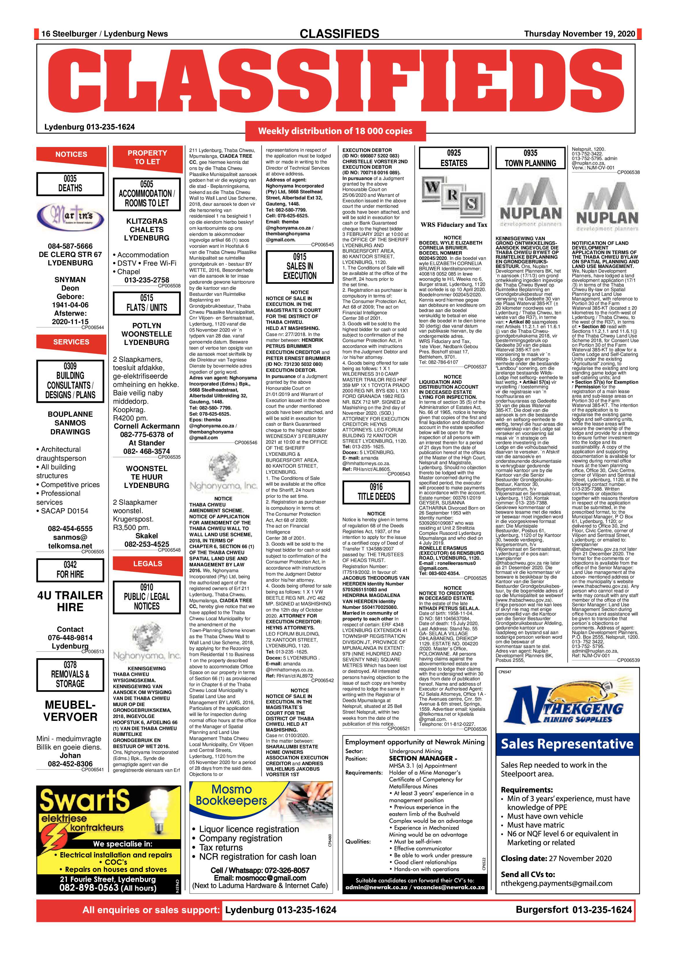 Steelburger News 19 November 2020 page 16