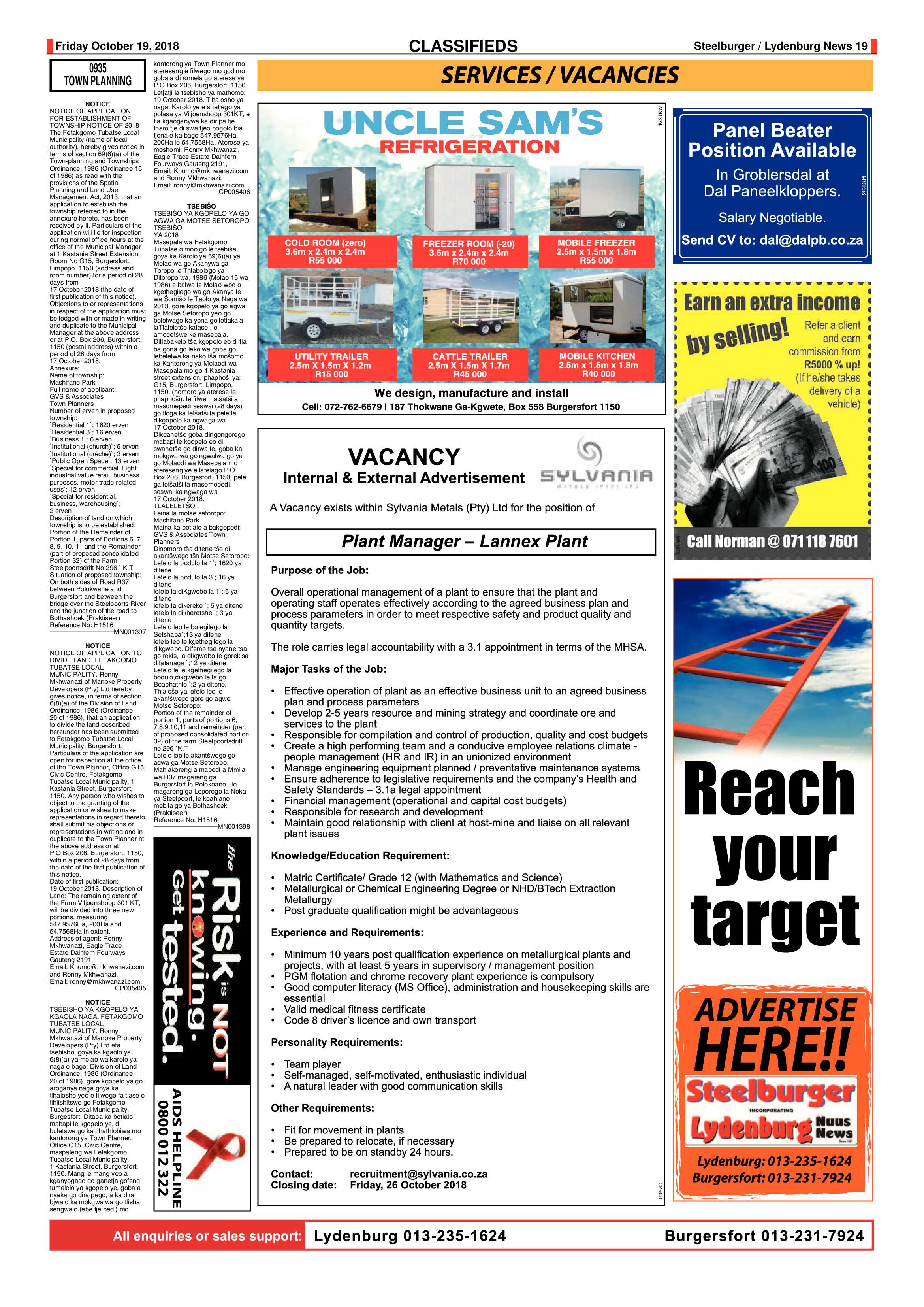 Steelburger News 19 October 2018 page 19