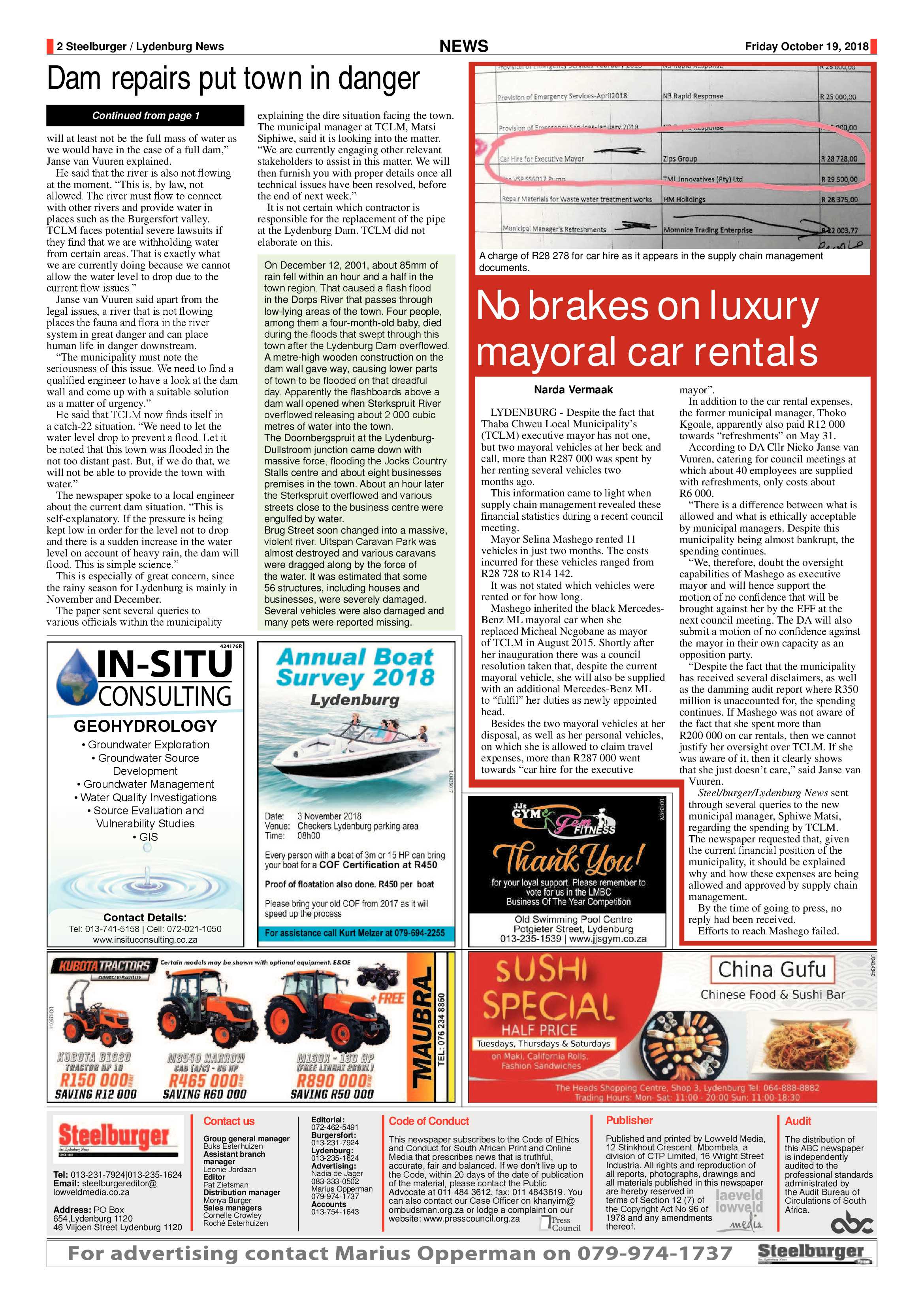 Steelburger News 19 October 2018 page 2