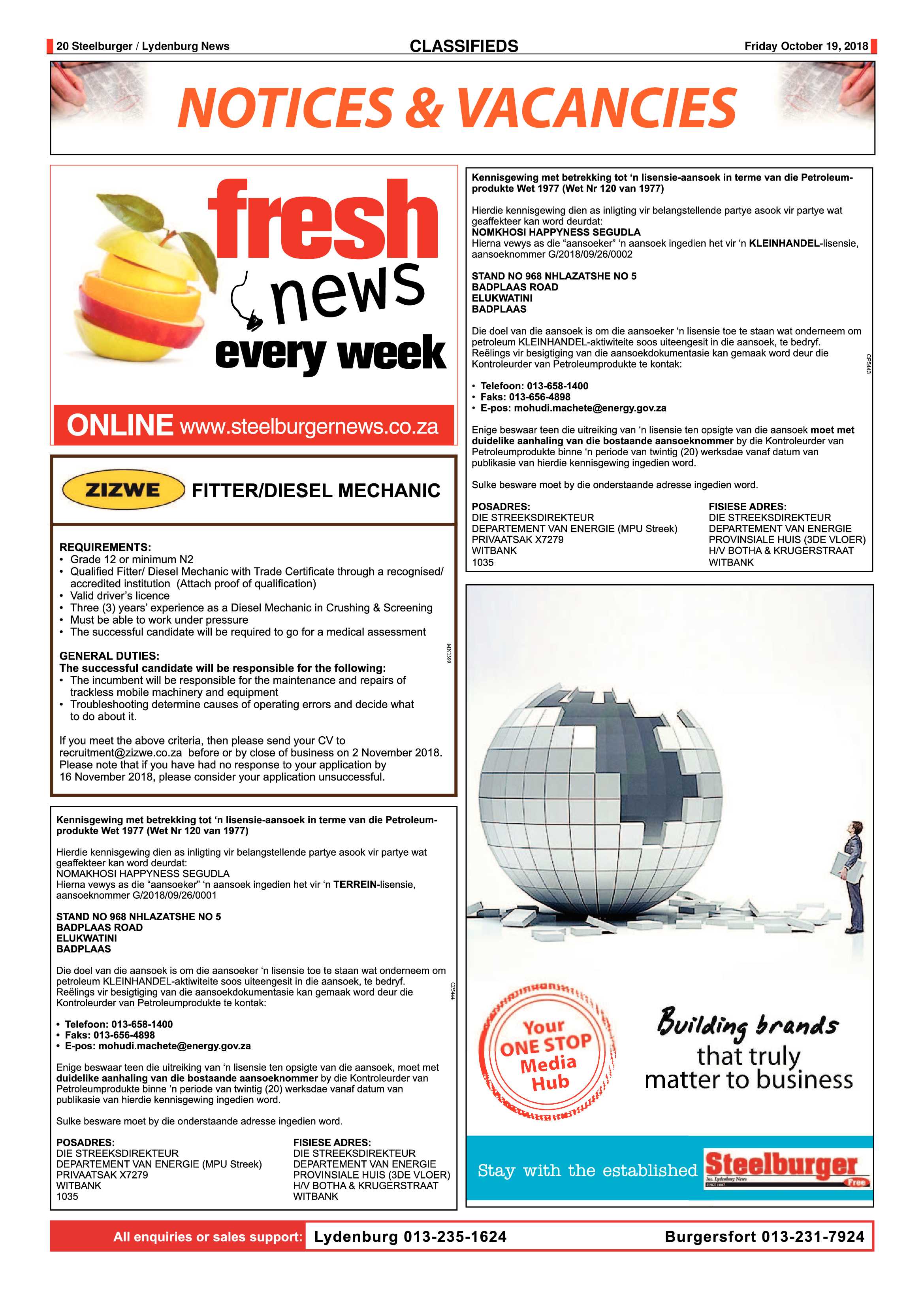 Steelburger News 19 October 2018 page 20