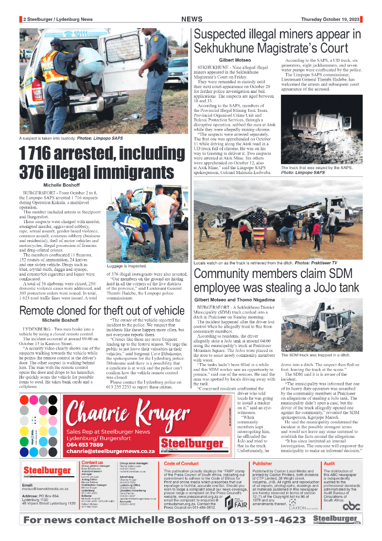 Steelburger News 19 October 2023 page 2