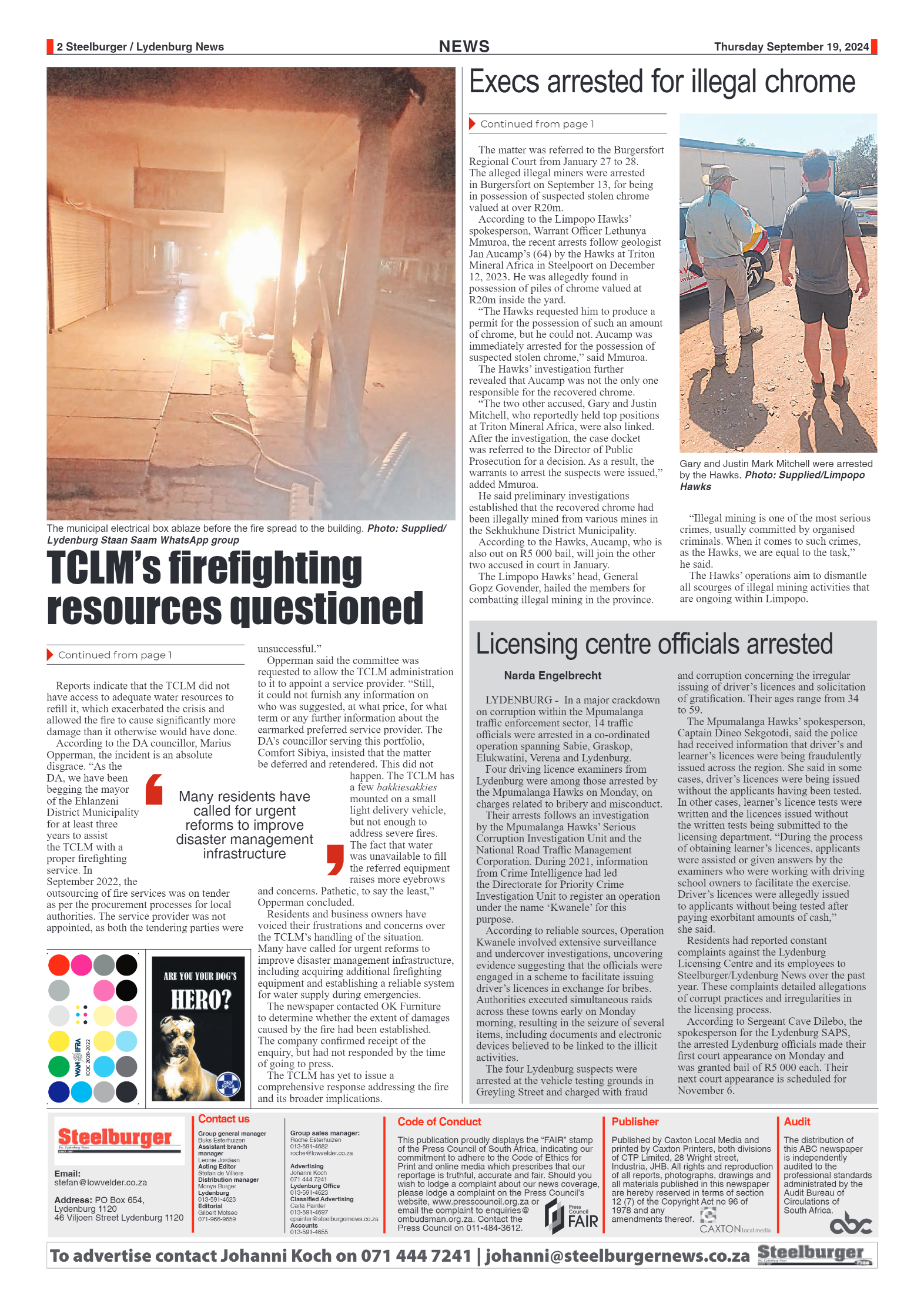 Steelburger News 19 September 2024 page 2