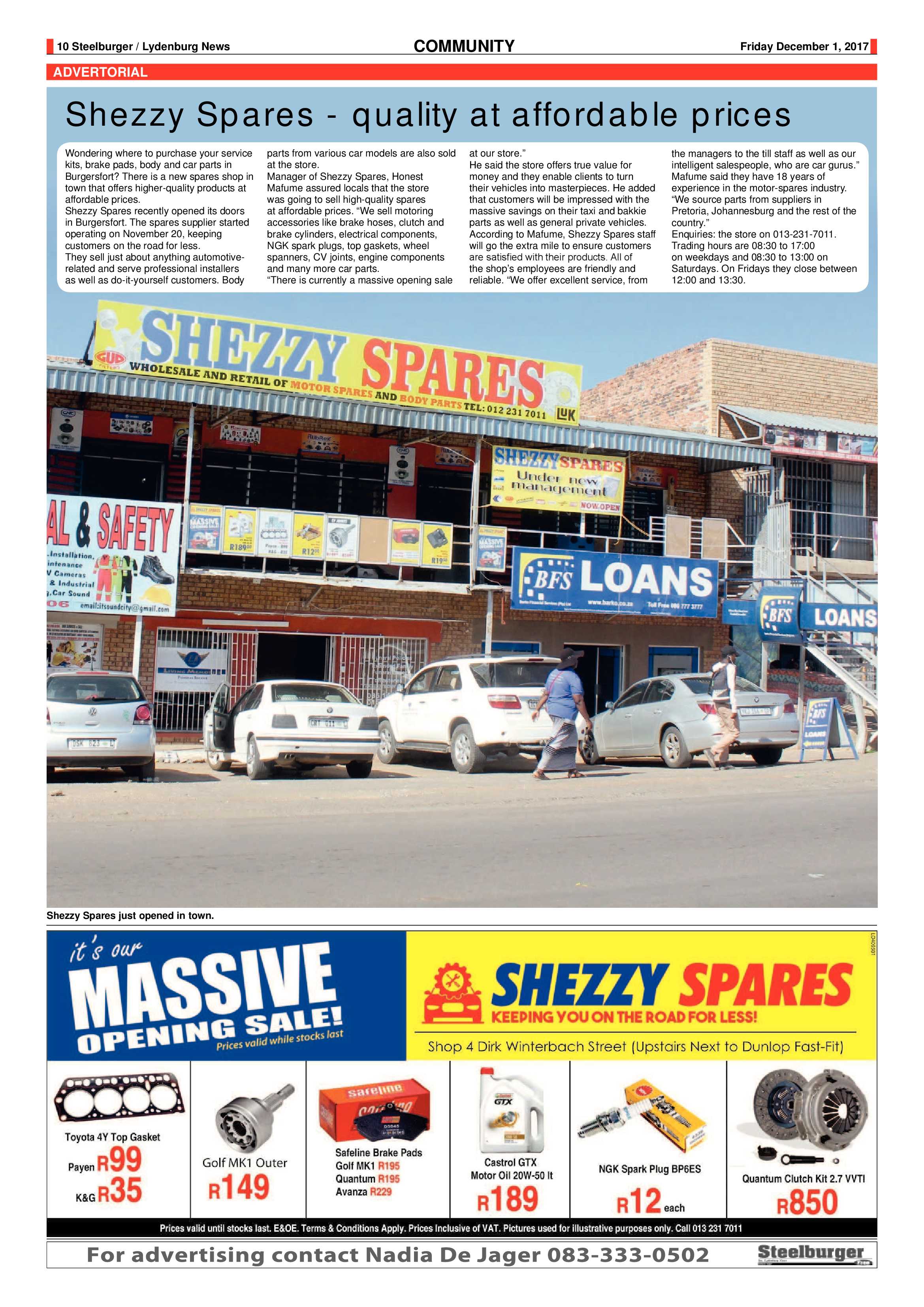 Steelburger News 1 December 2017 page 10