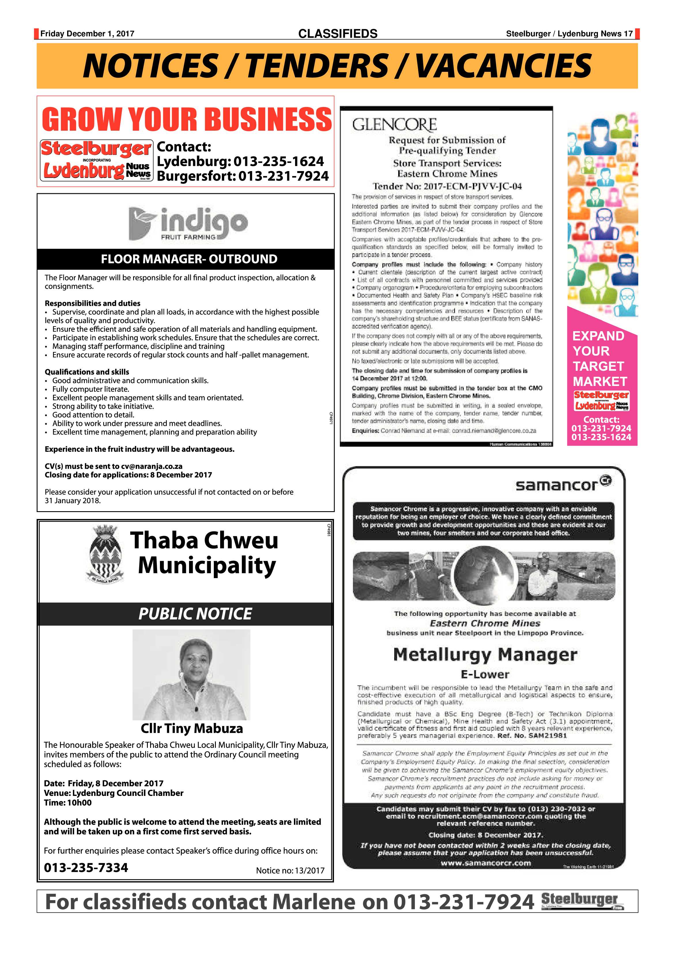 Steelburger News 1 December 2017 page 17