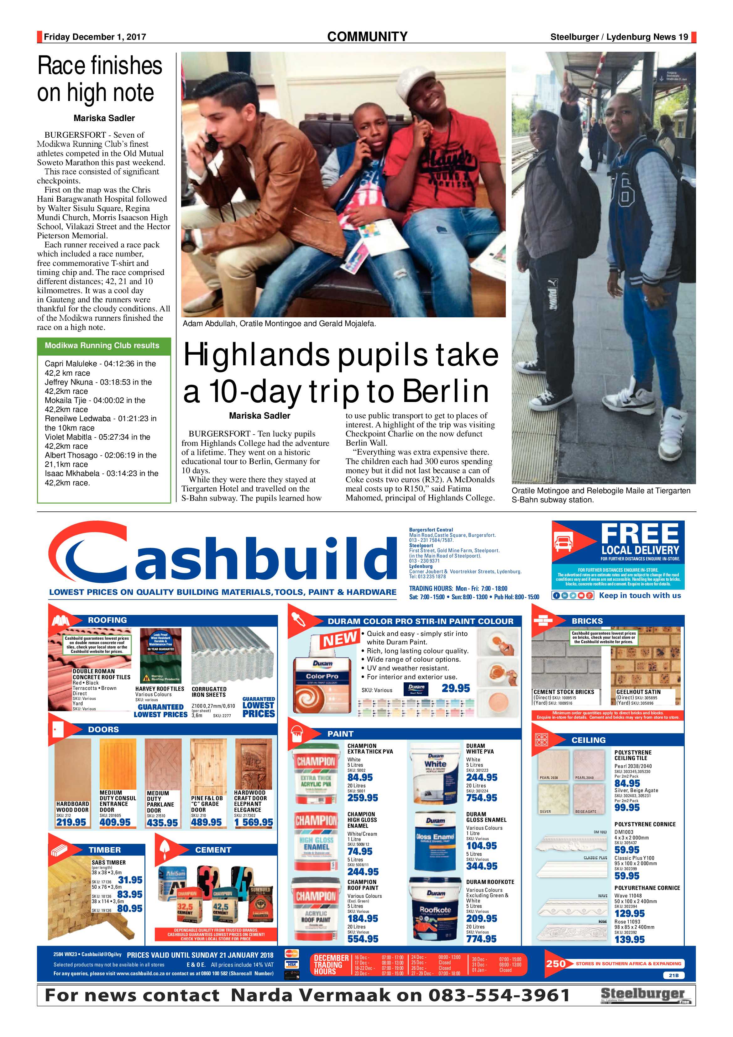 Steelburger News 1 December 2017 page 19