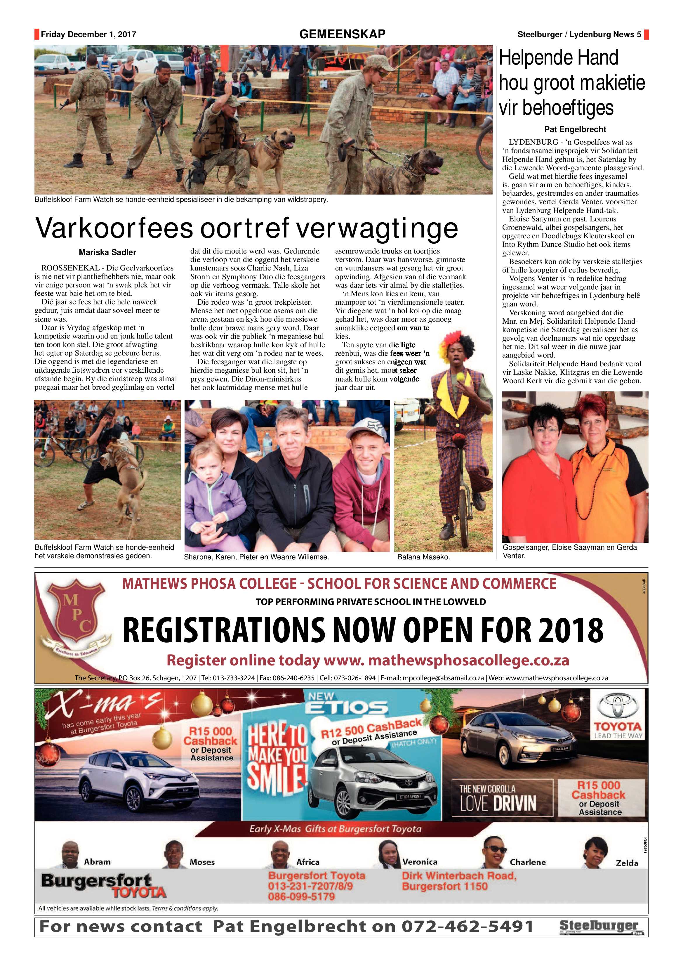 Steelburger News 1 December 2017 page 5