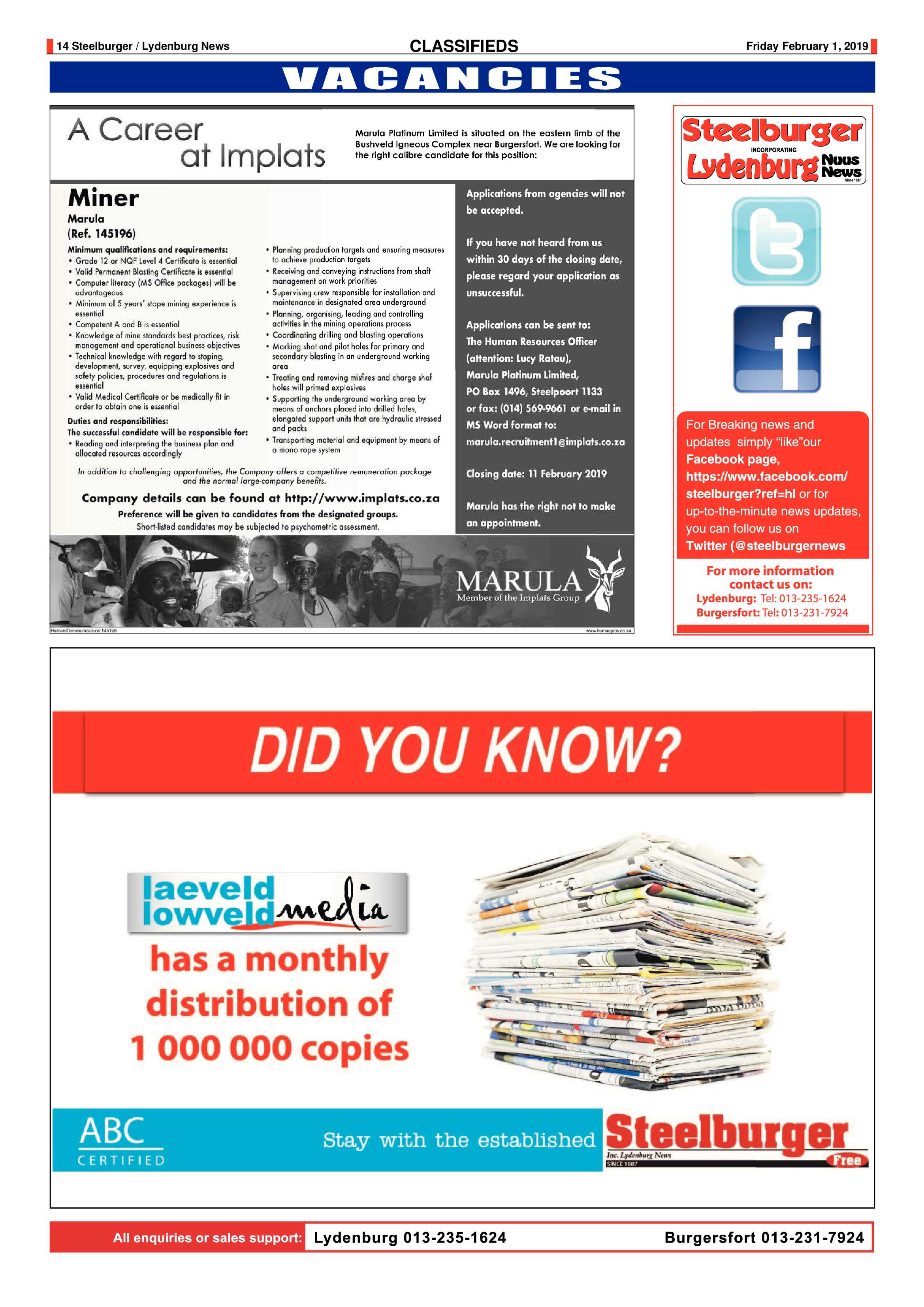 Steelburger News 1 February 2019 page 14
