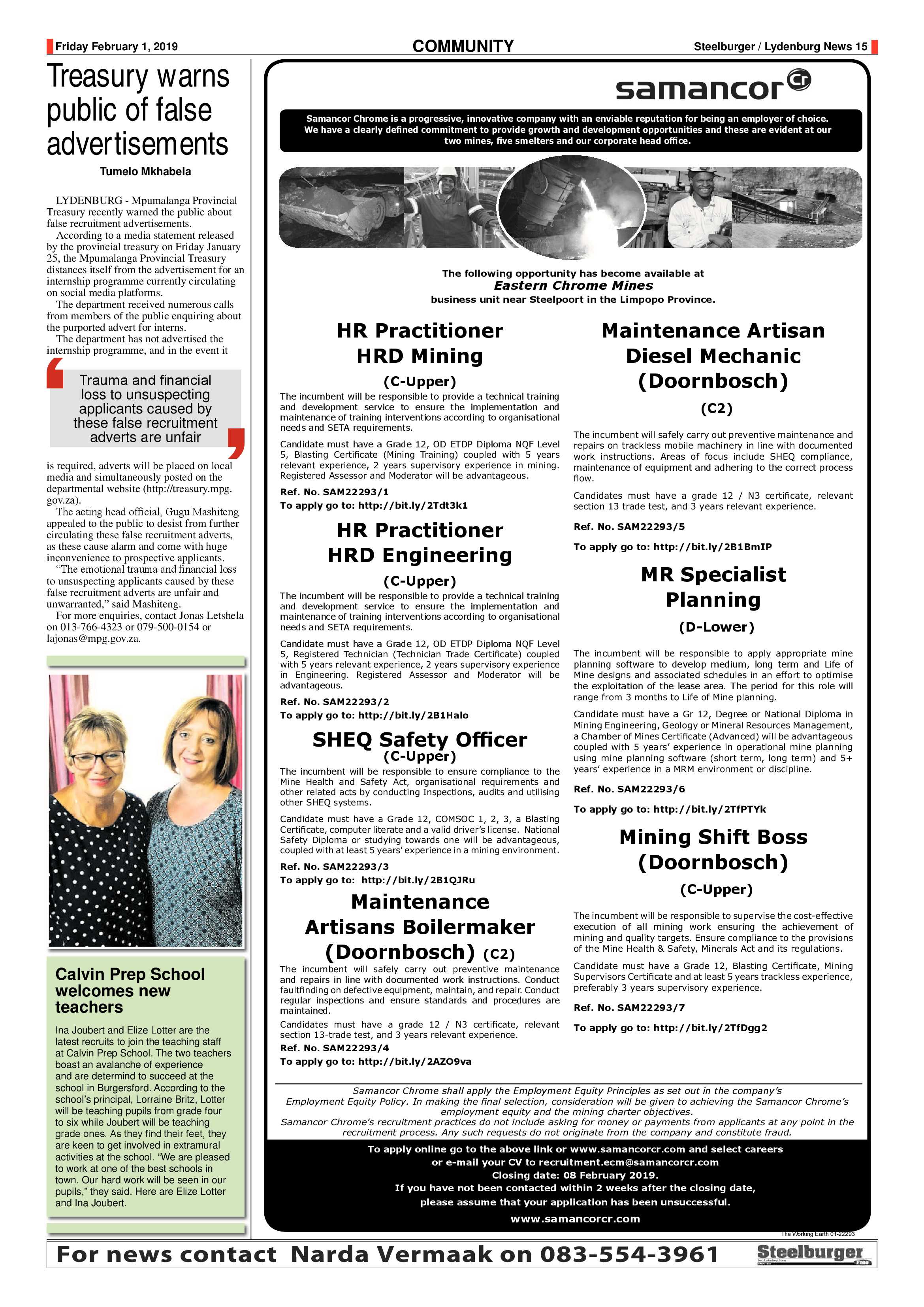 Steelburger News 1 February 2019 page 15