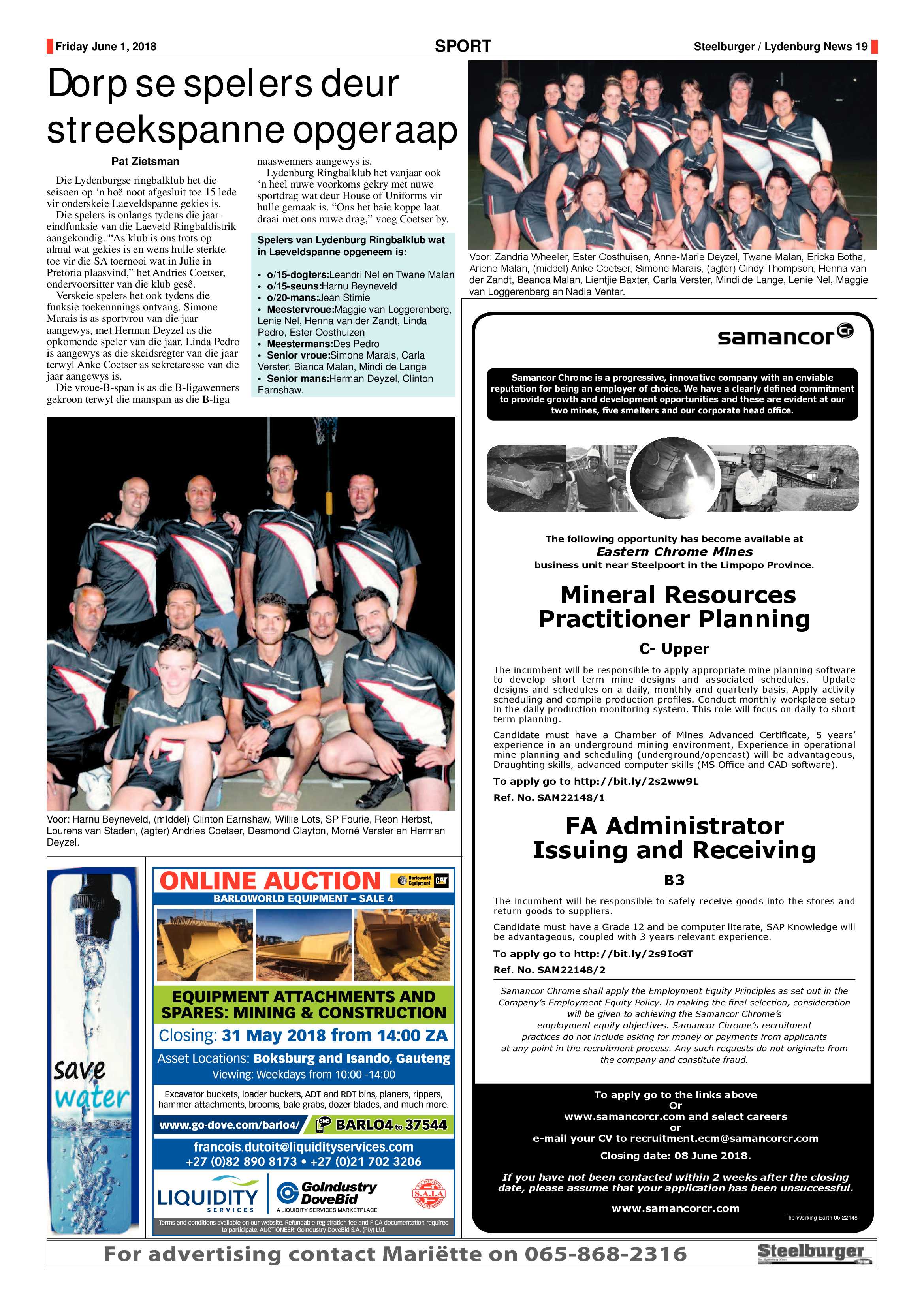 Steelburger News 1 June 2018 page 19