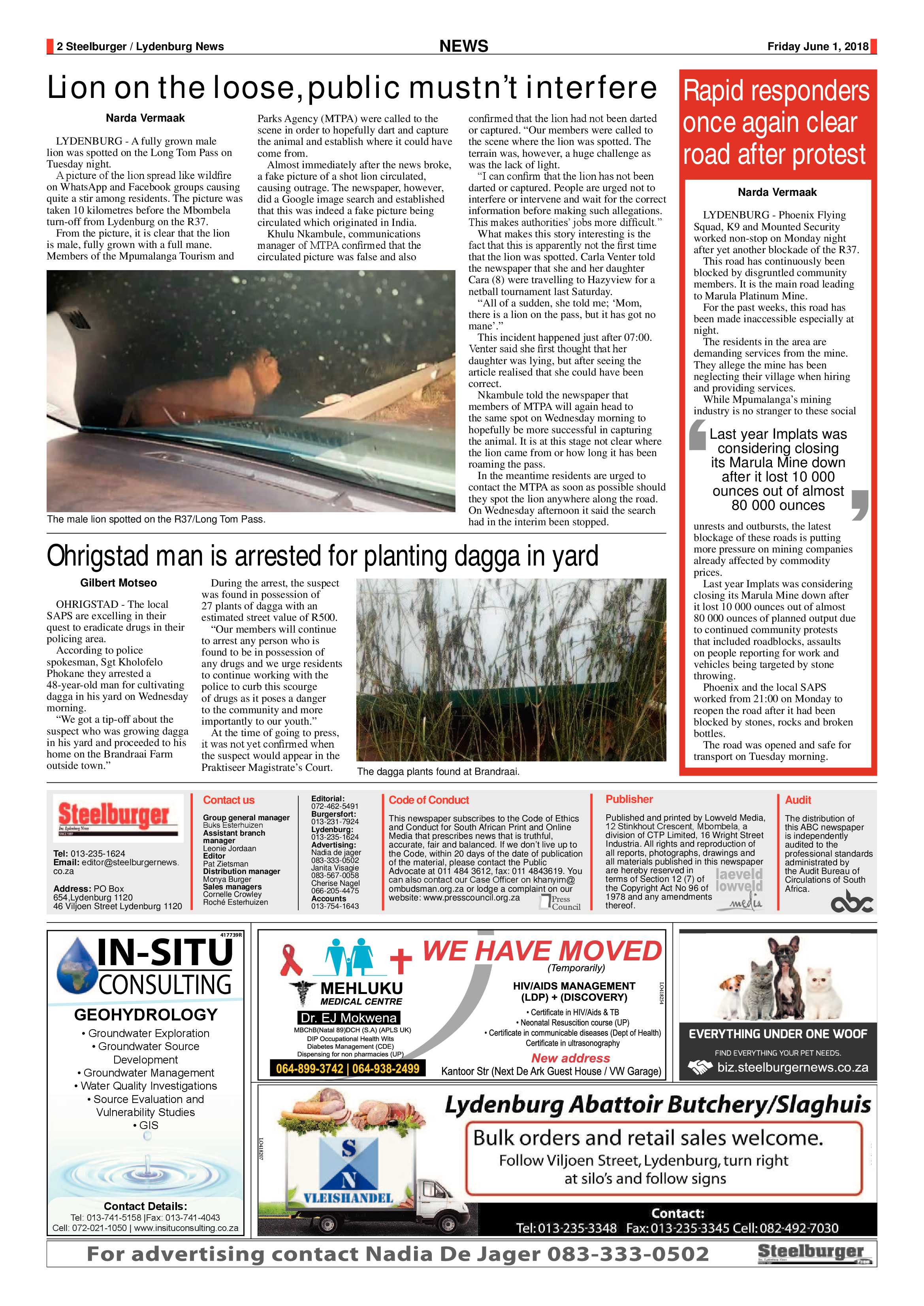 Steelburger News 1 June 2018 page 2