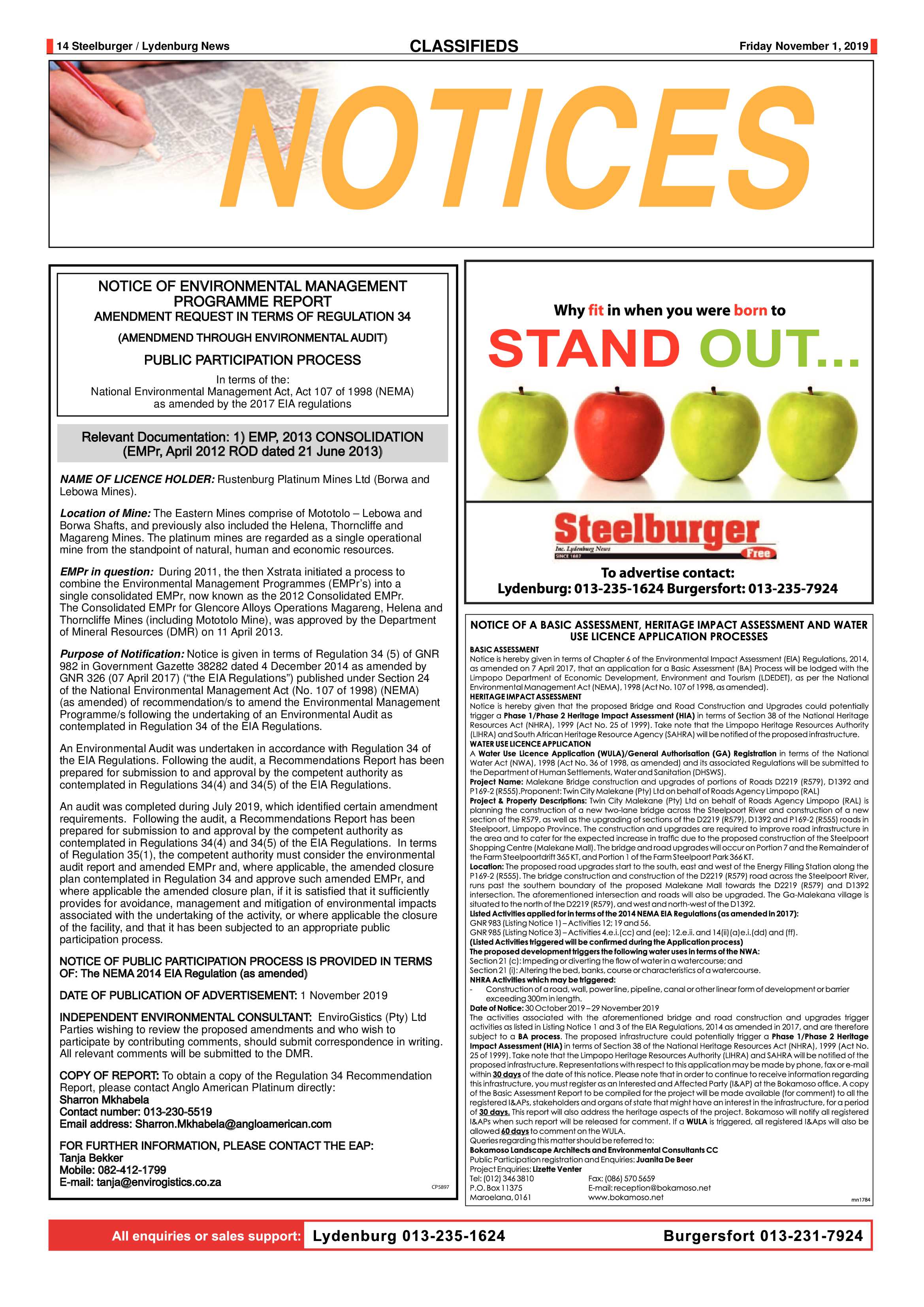 Steelburger News 1 November 2019 page 14