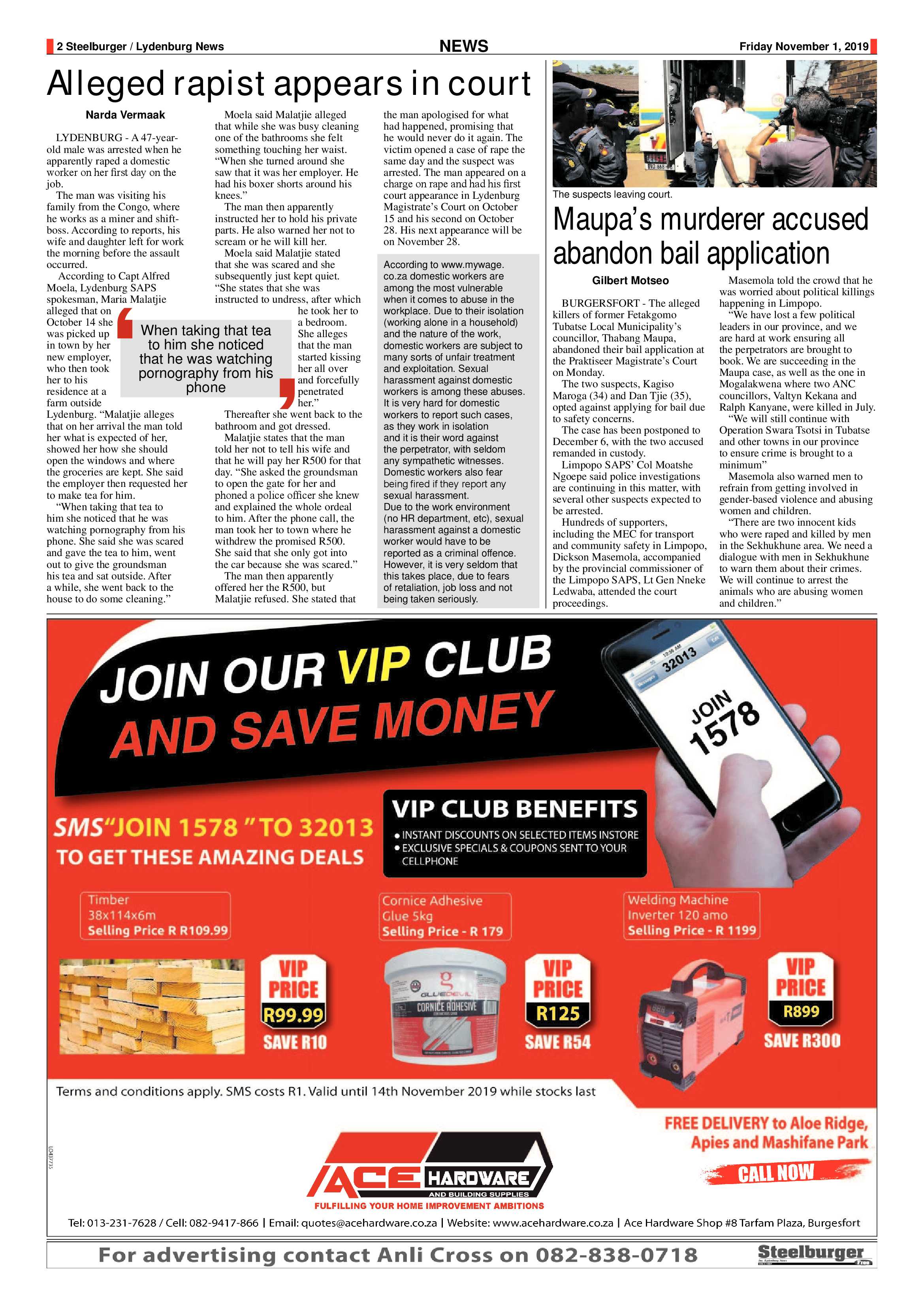 Steelburger News 1 November 2019 page 2