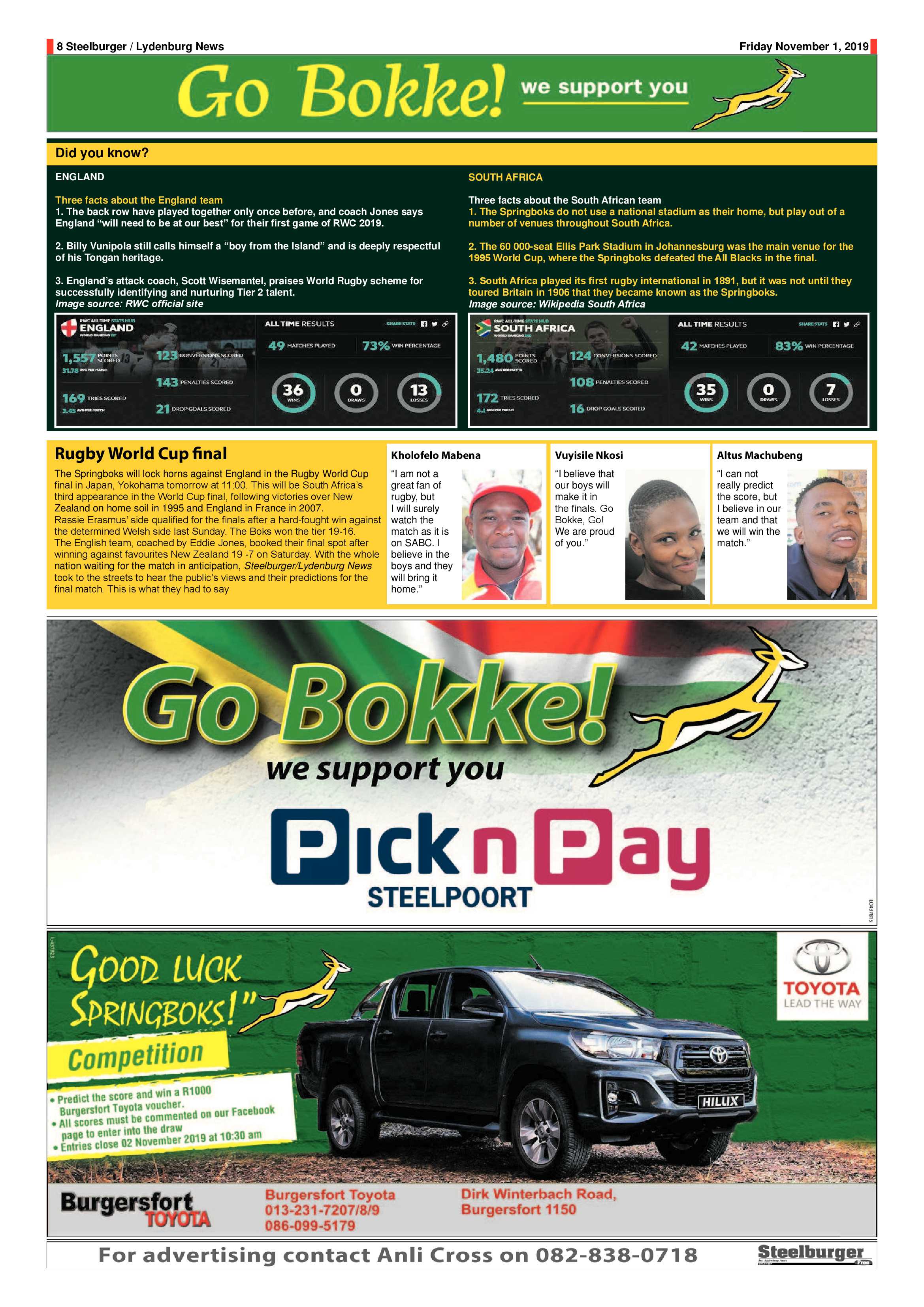 Steelburger News 1 November 2019 page 8