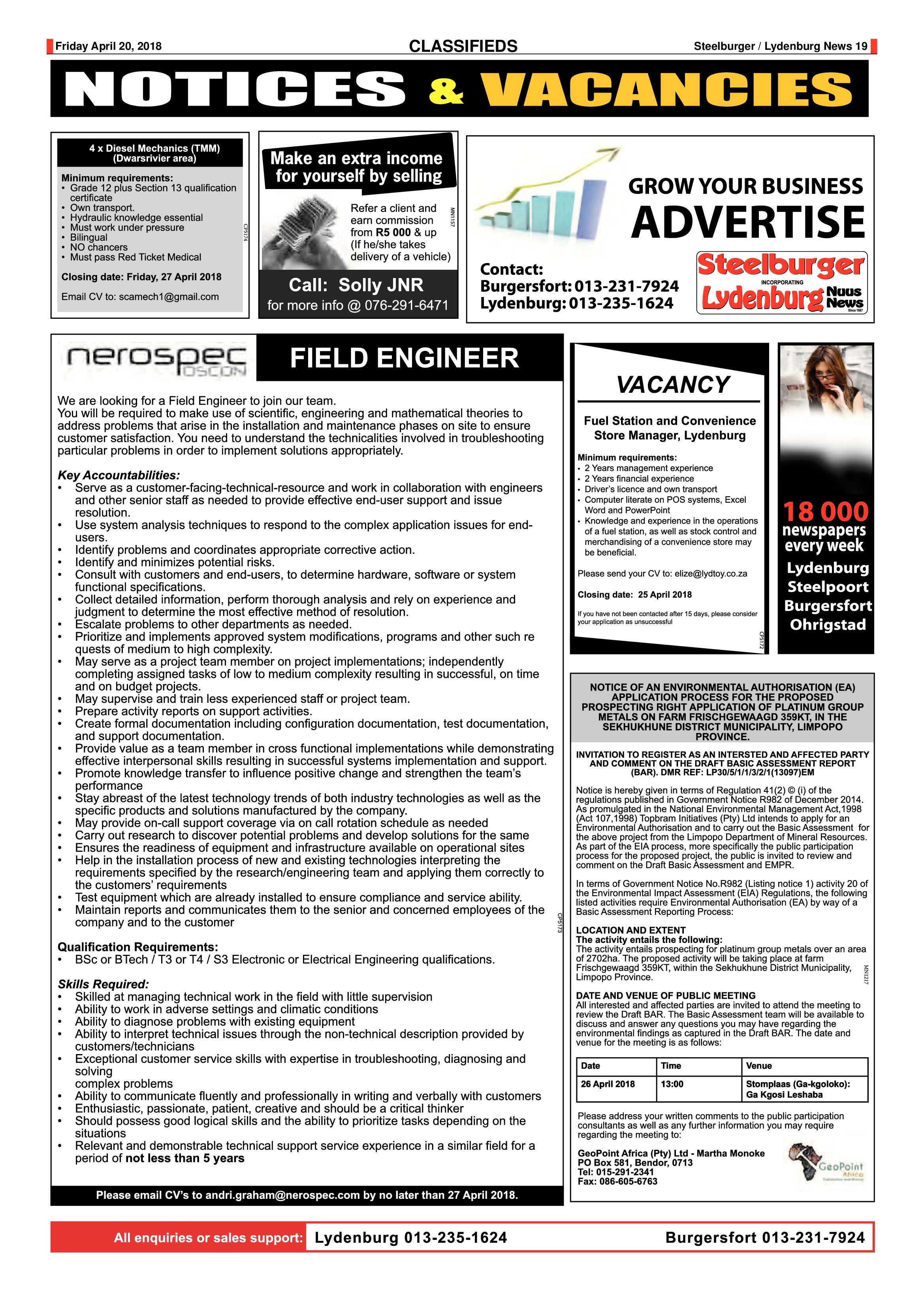 Steelburger News 20 April 2018 page 19