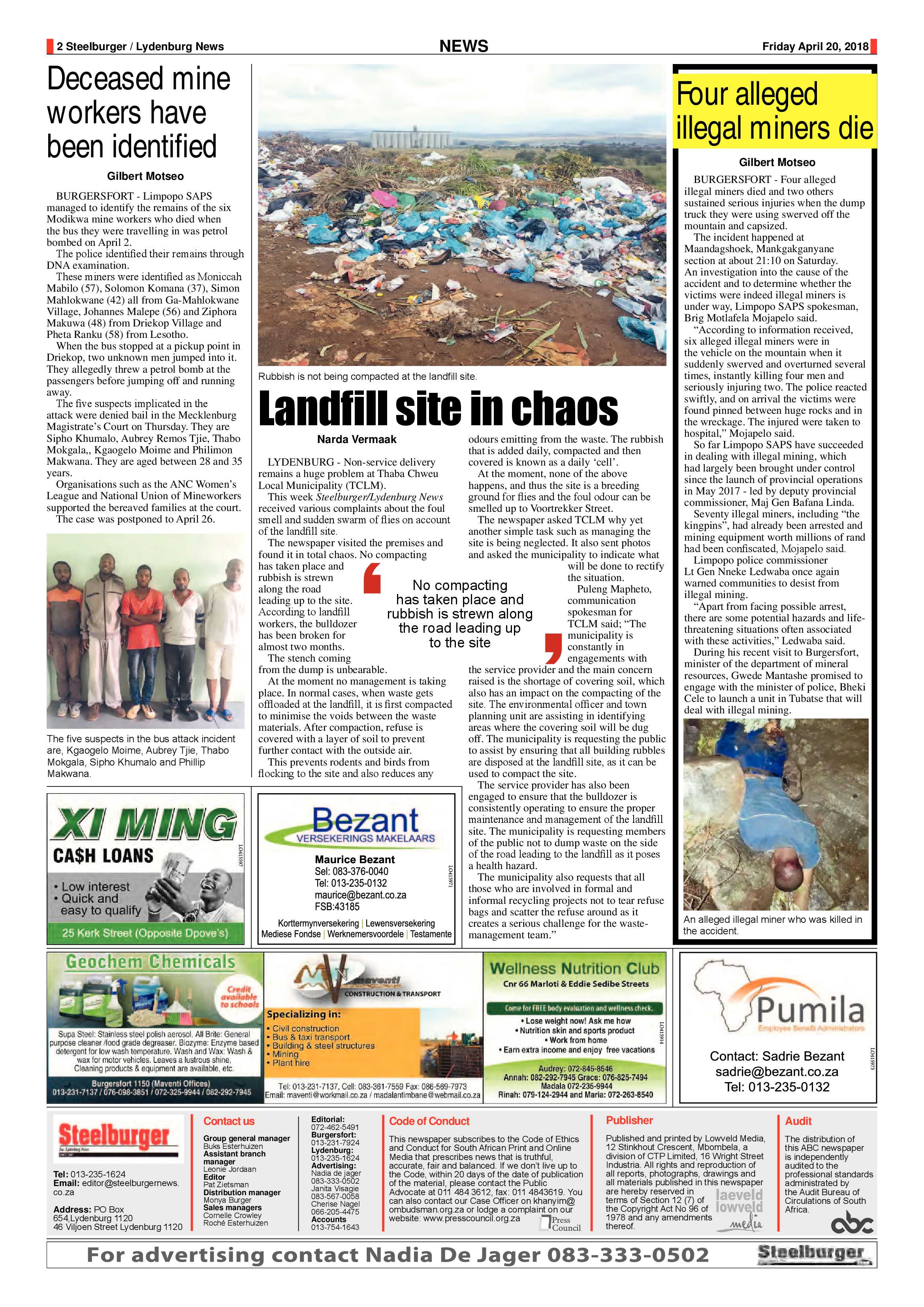 Steelburger News 20 April 2018 page 2