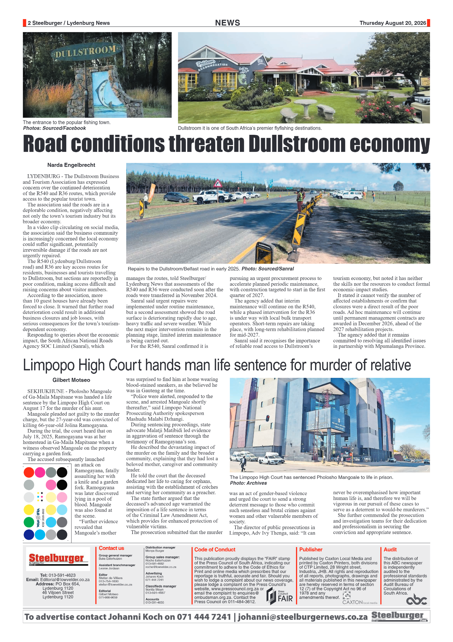 Steelburger News 20 August 2026 page 2