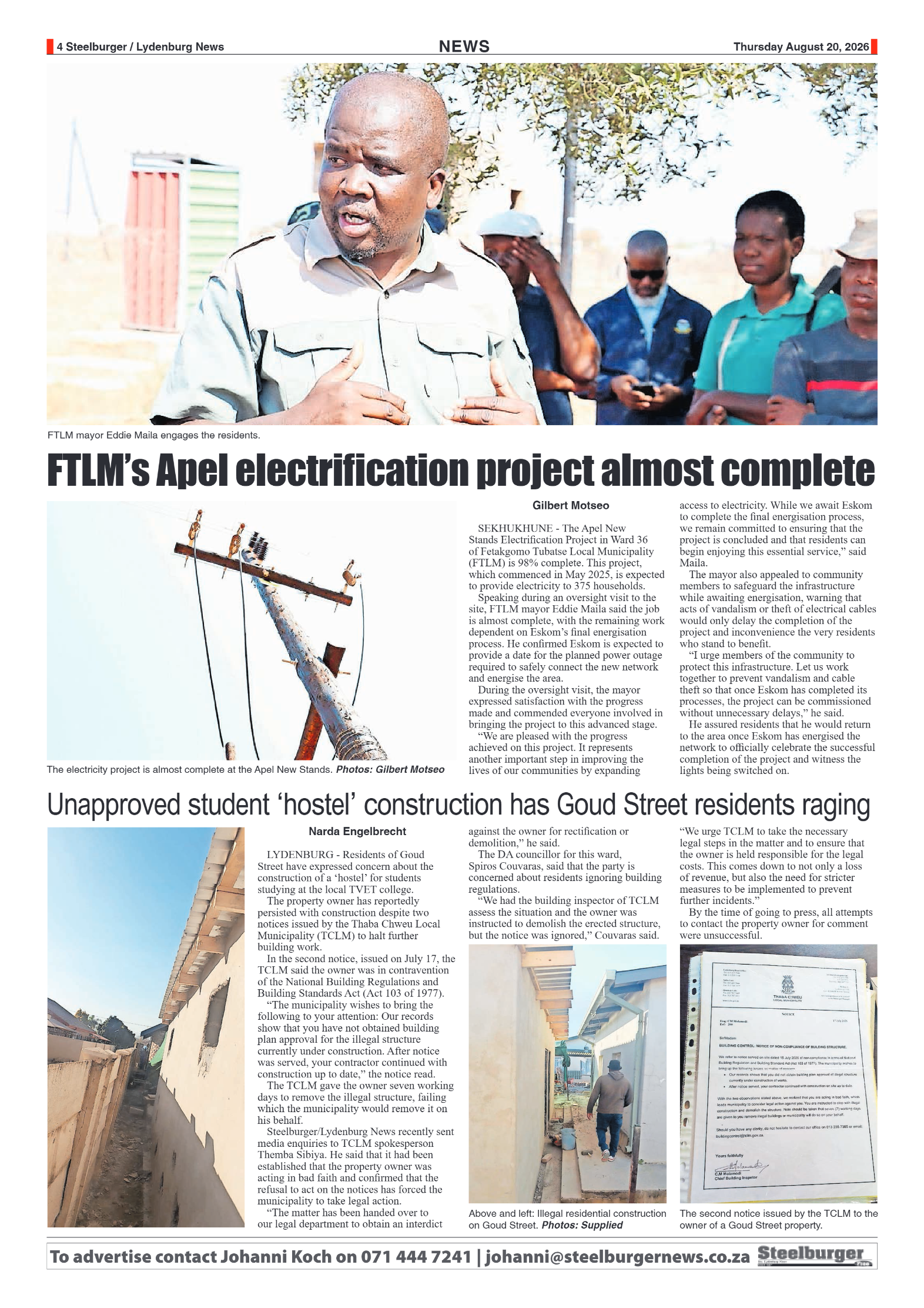 Steelburger News 20 August 2026 page 4