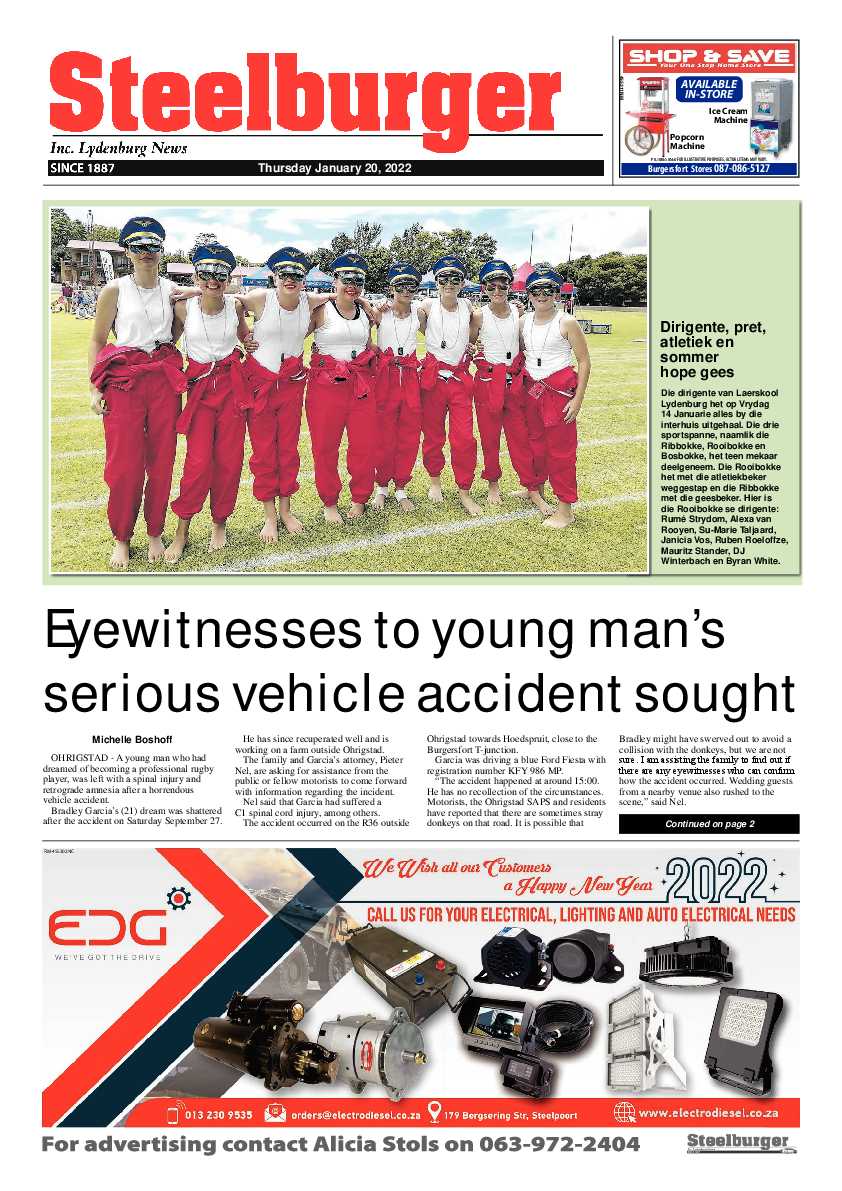 Steelburger News 20 January 2022 page 1