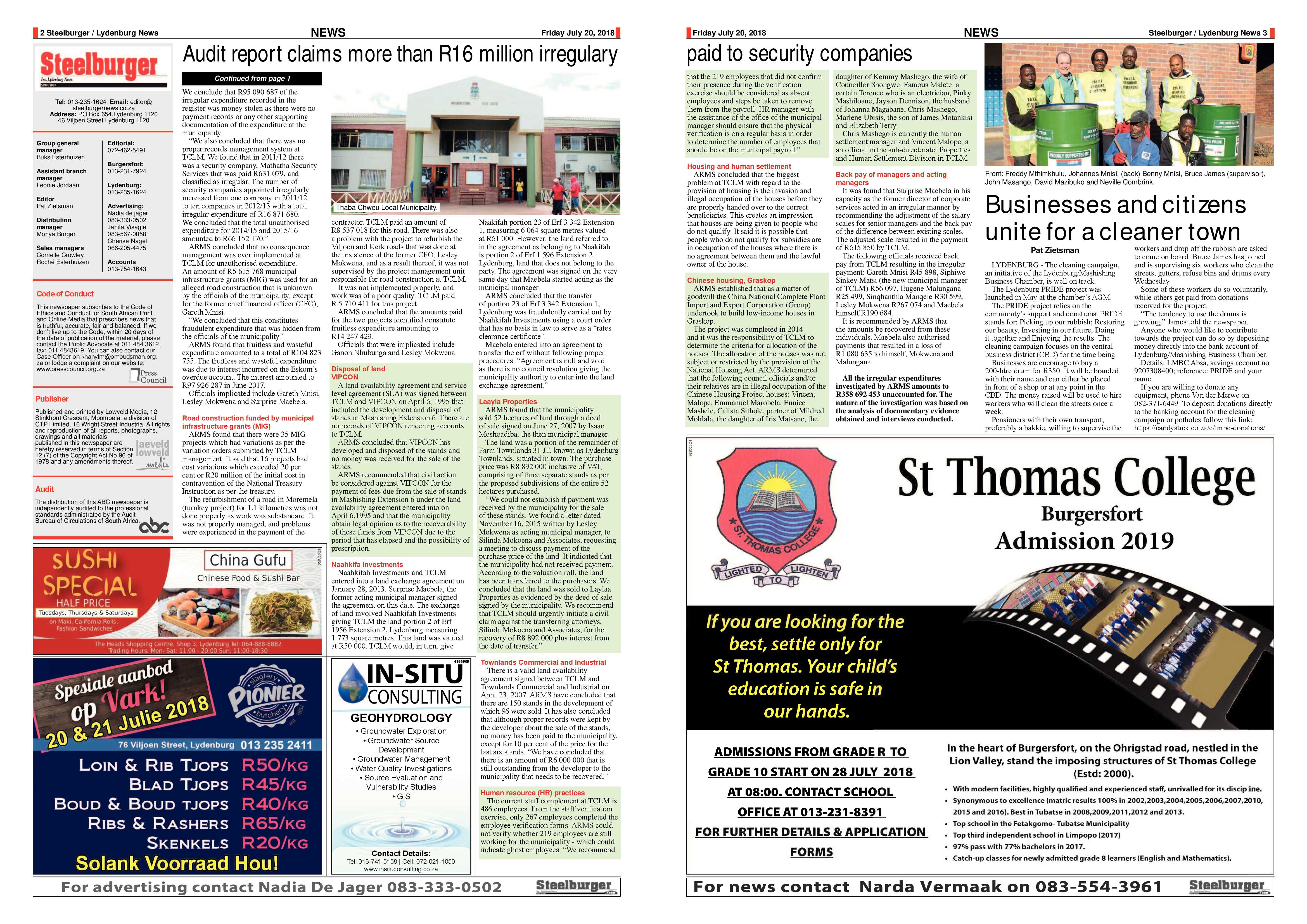 Steelburger News 20 July 2018 page 2