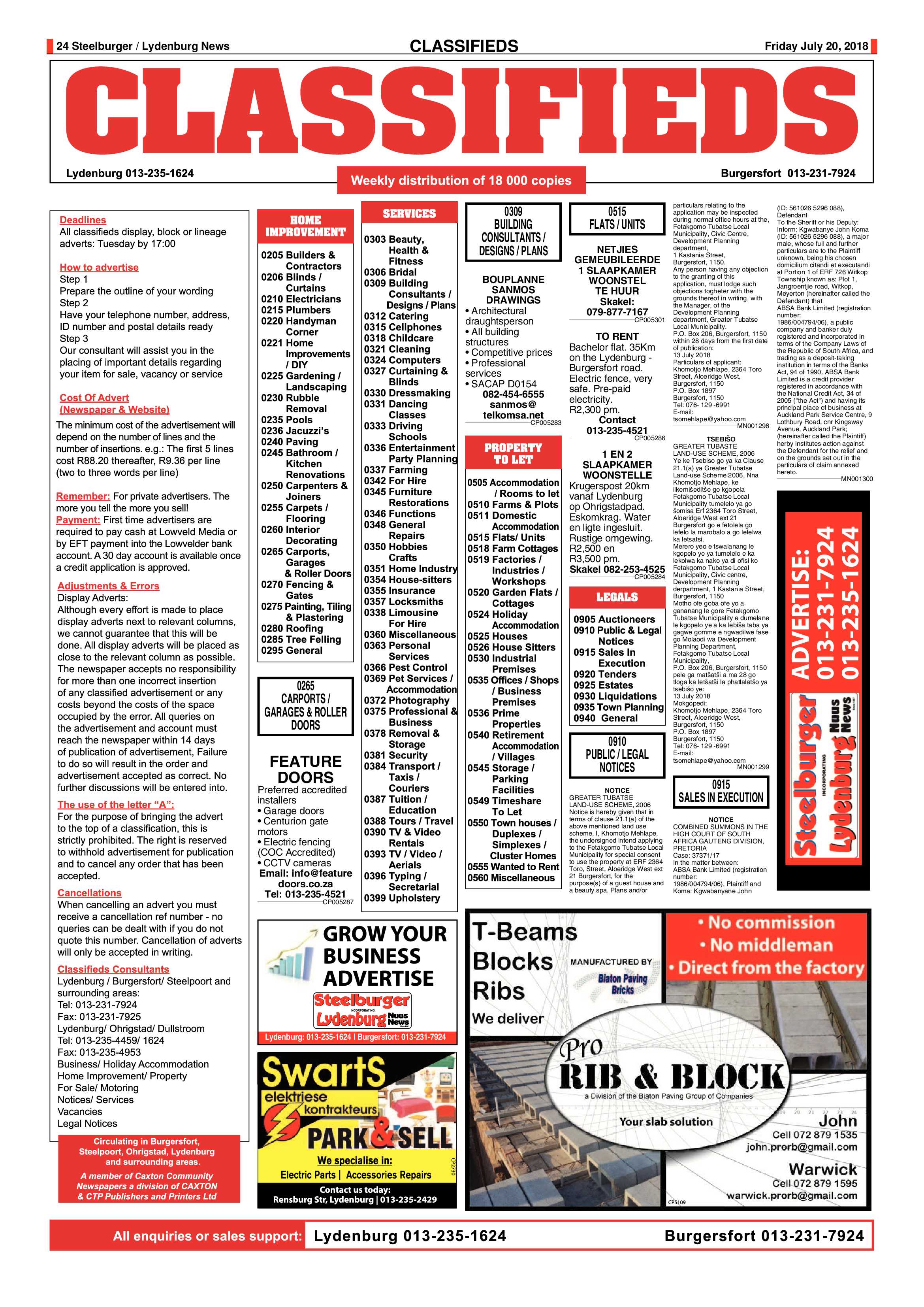 Steelburger News 20 July 2018 page 20