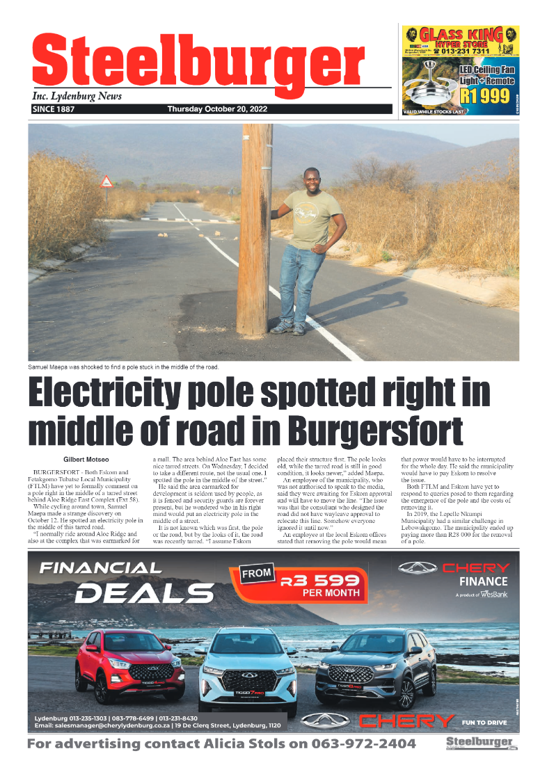 Steelburger News 20 October 2022 page 1
