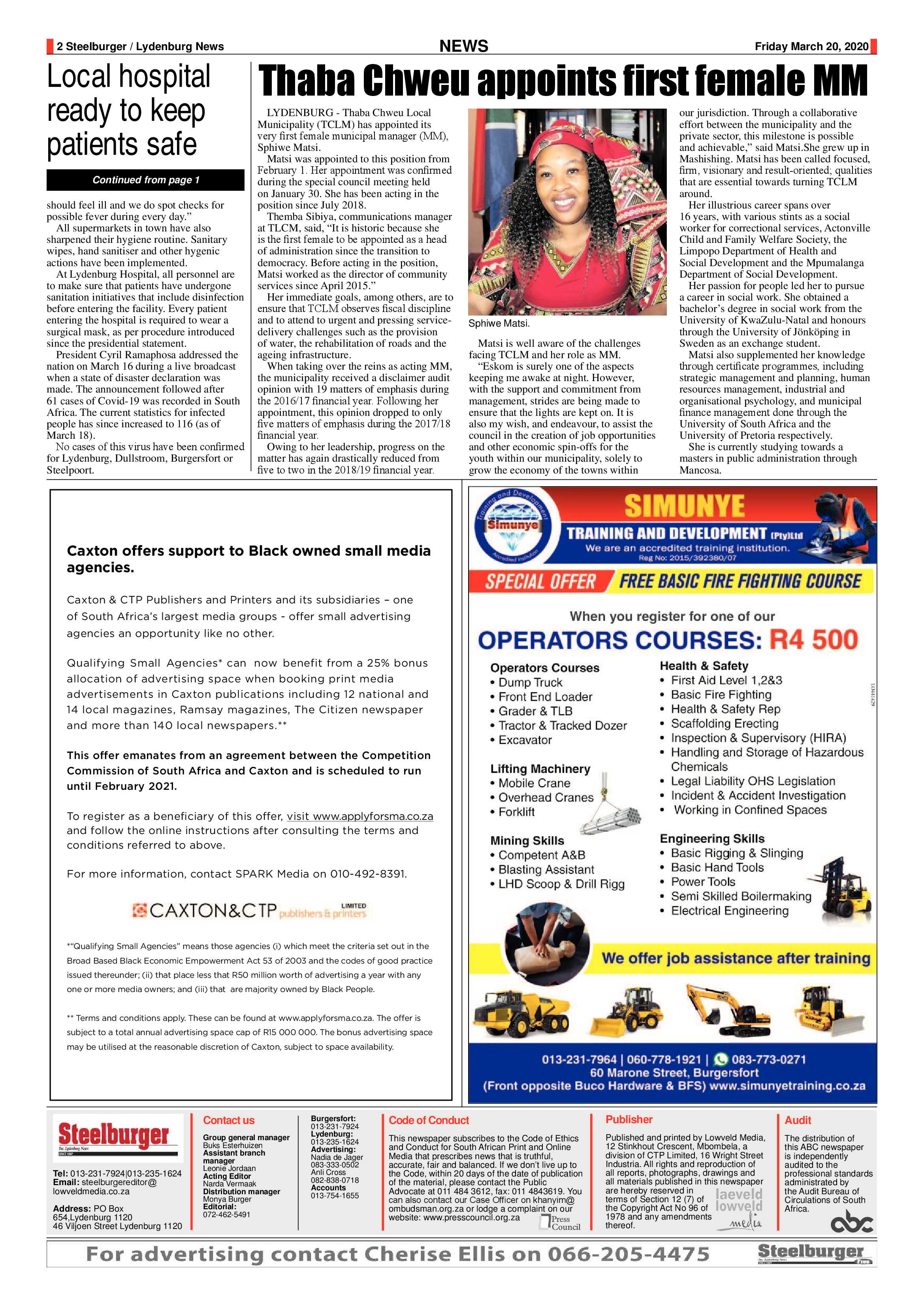 Steelburger News 20 March 2020 page 2