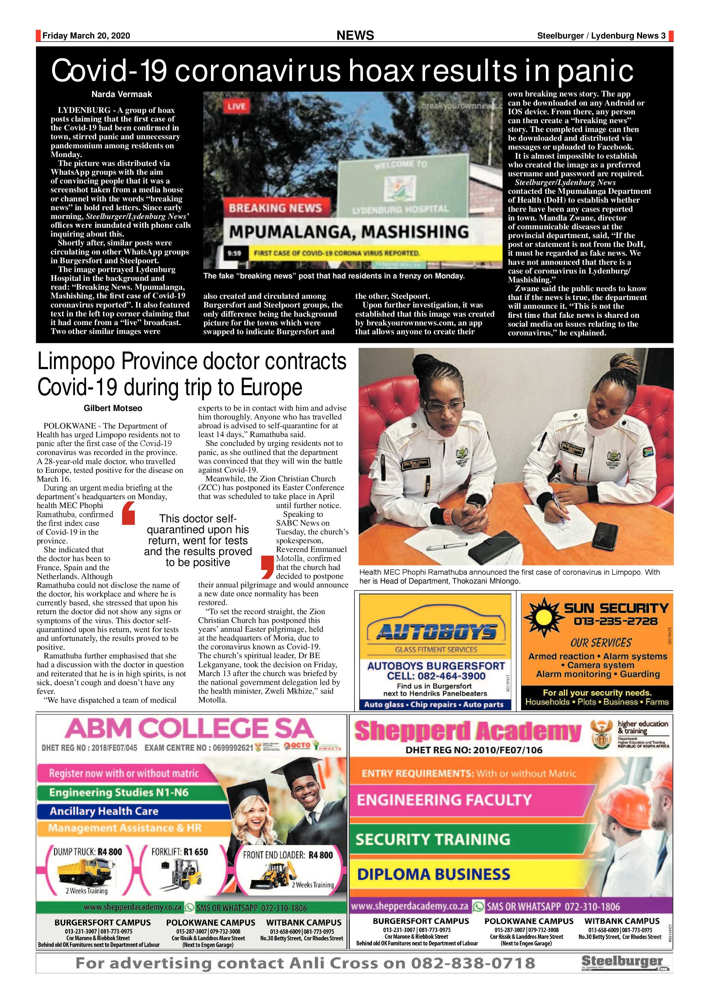 Steelburger News 20 March 2020 page 3