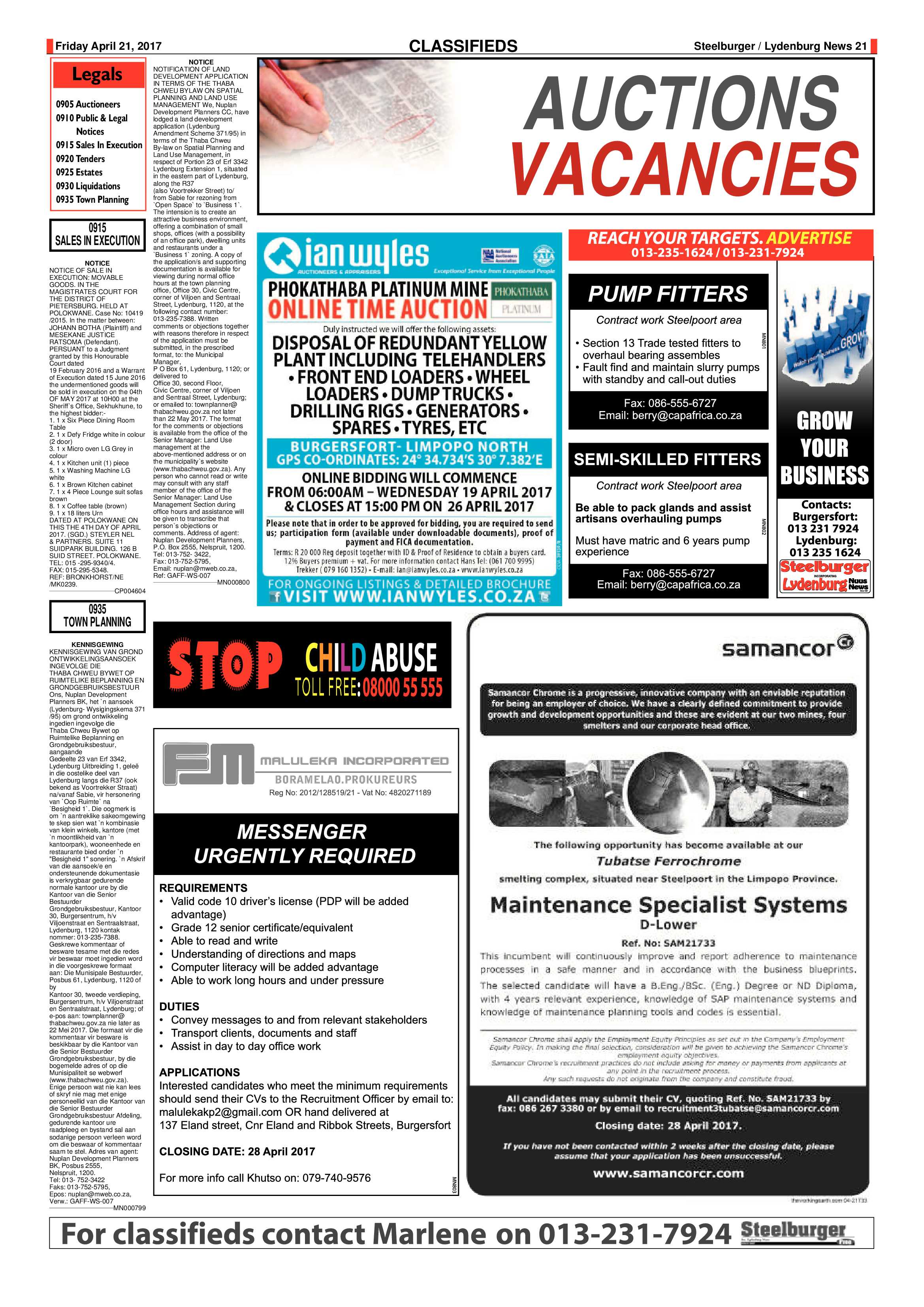 Steelburger News 21 April 2017 page 21