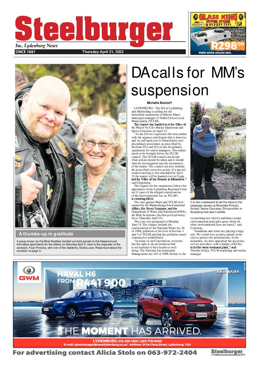 Steelburger News 21 April 2022 page 1