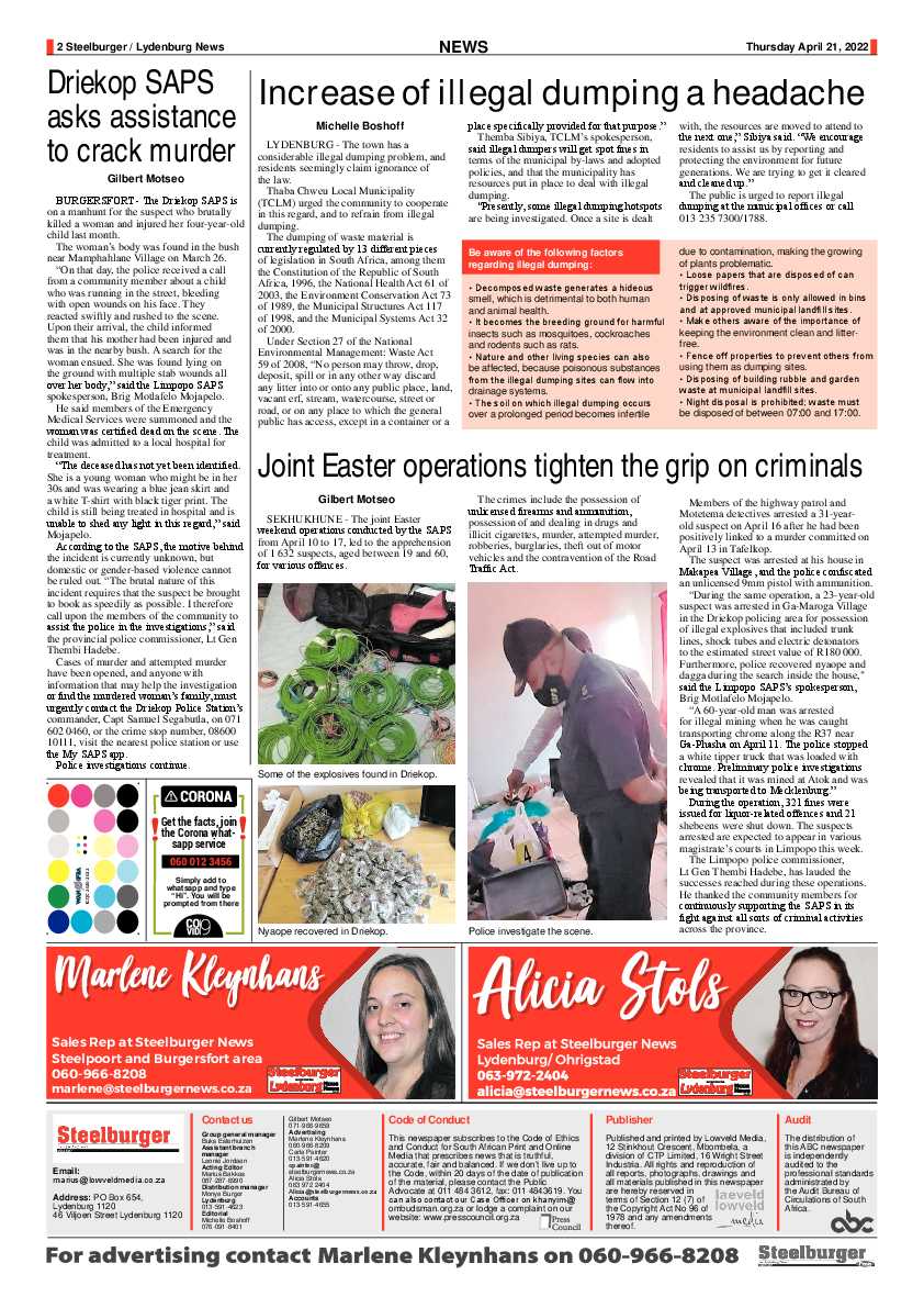 Steelburger News 21 April 2022 page 2