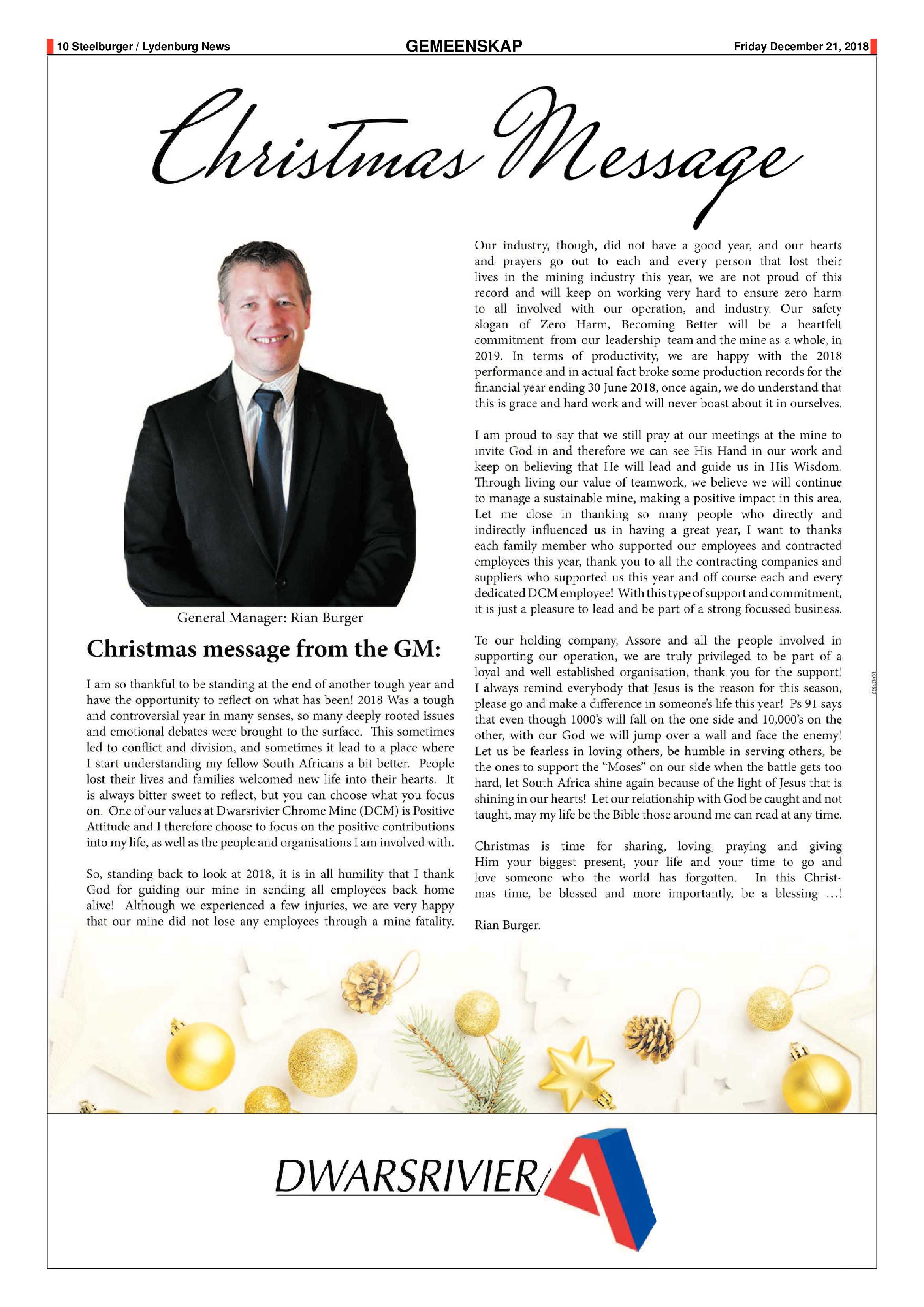 Steelburger News 21 December 2018 page 10