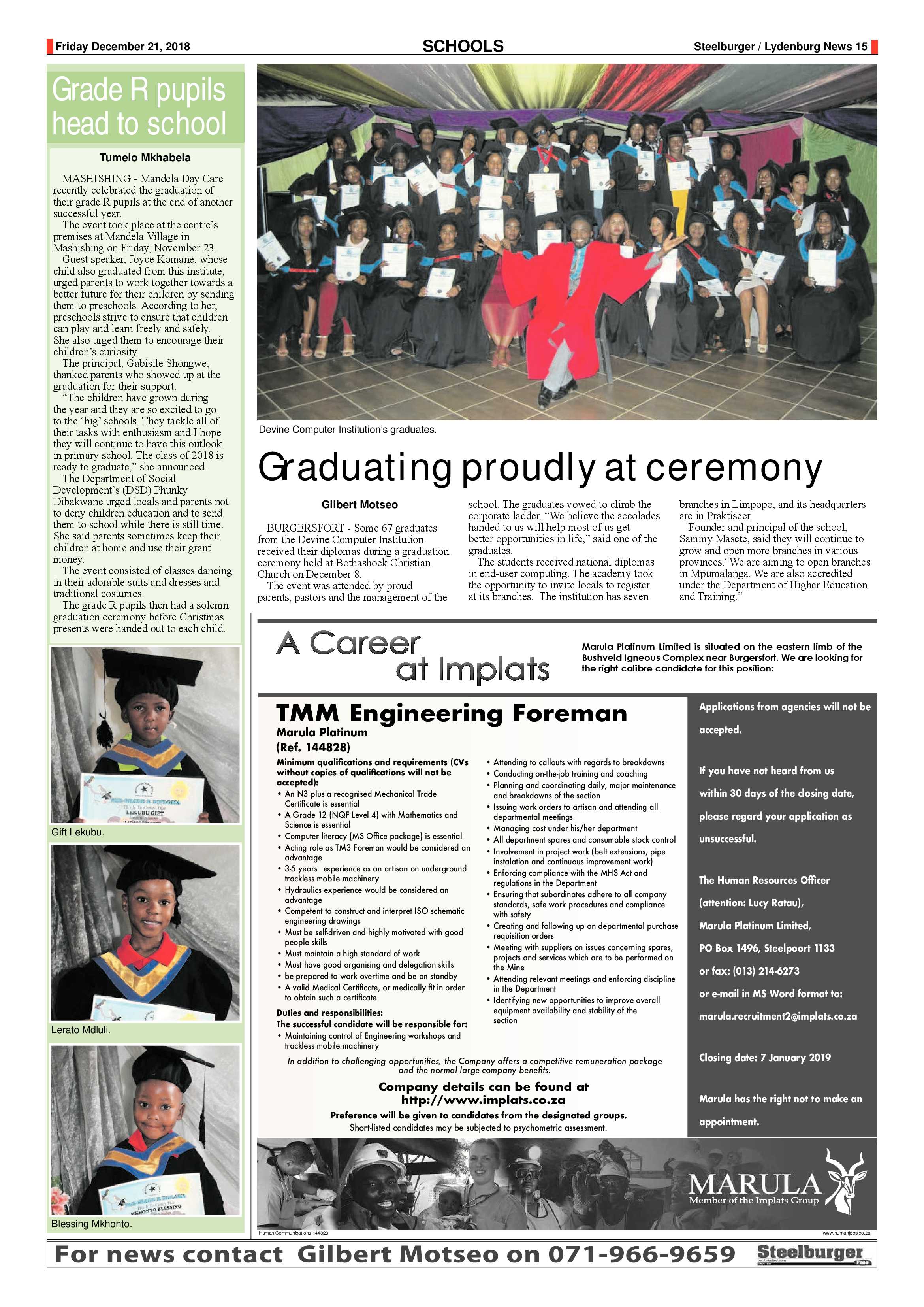 Steelburger News 21 December 2018 page 15