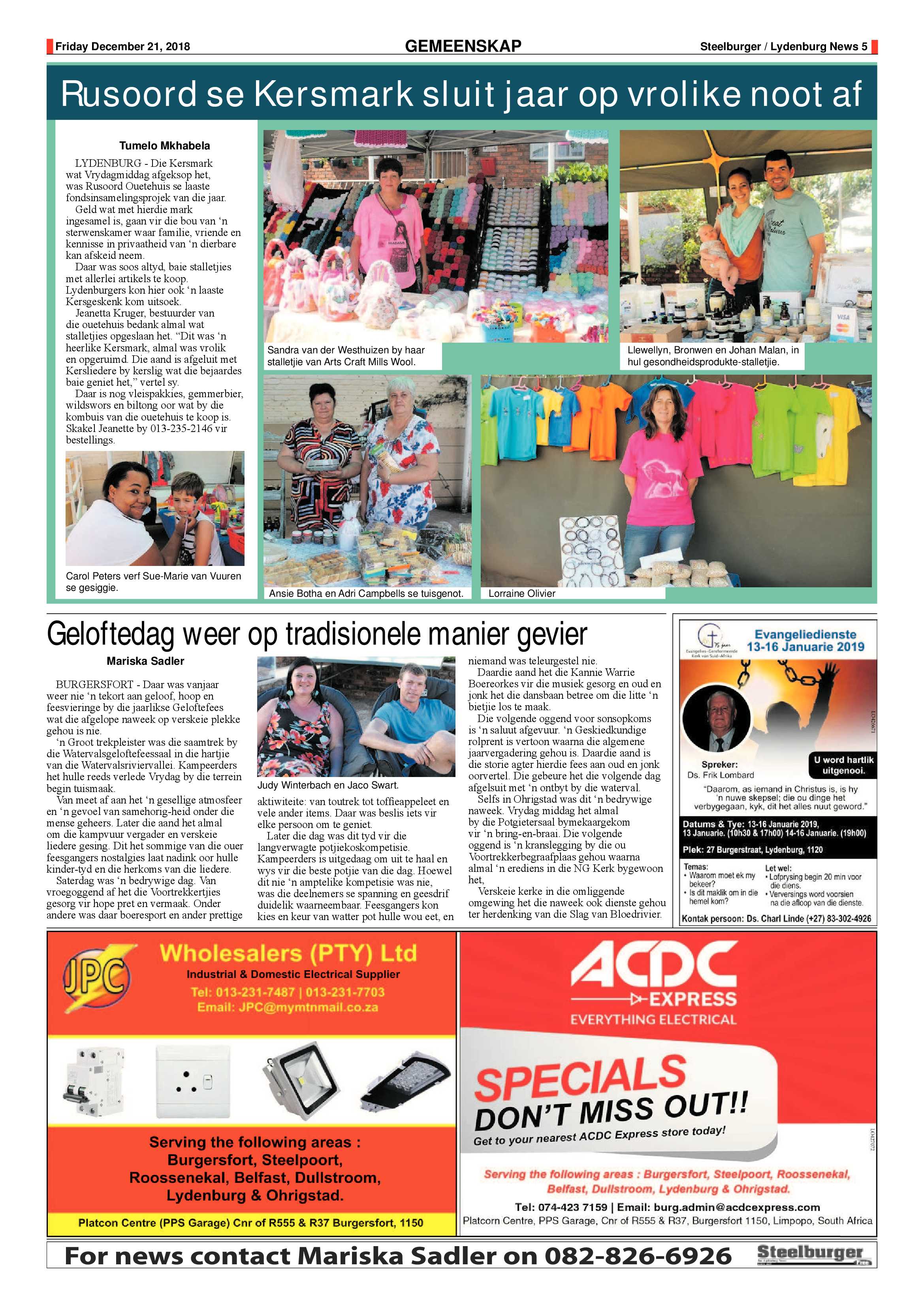 Steelburger News 21 December 2018 page 5