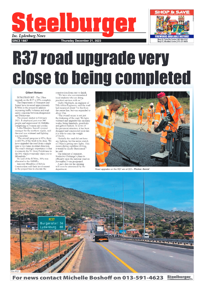 Steelburger News 21 December 2023 page 1