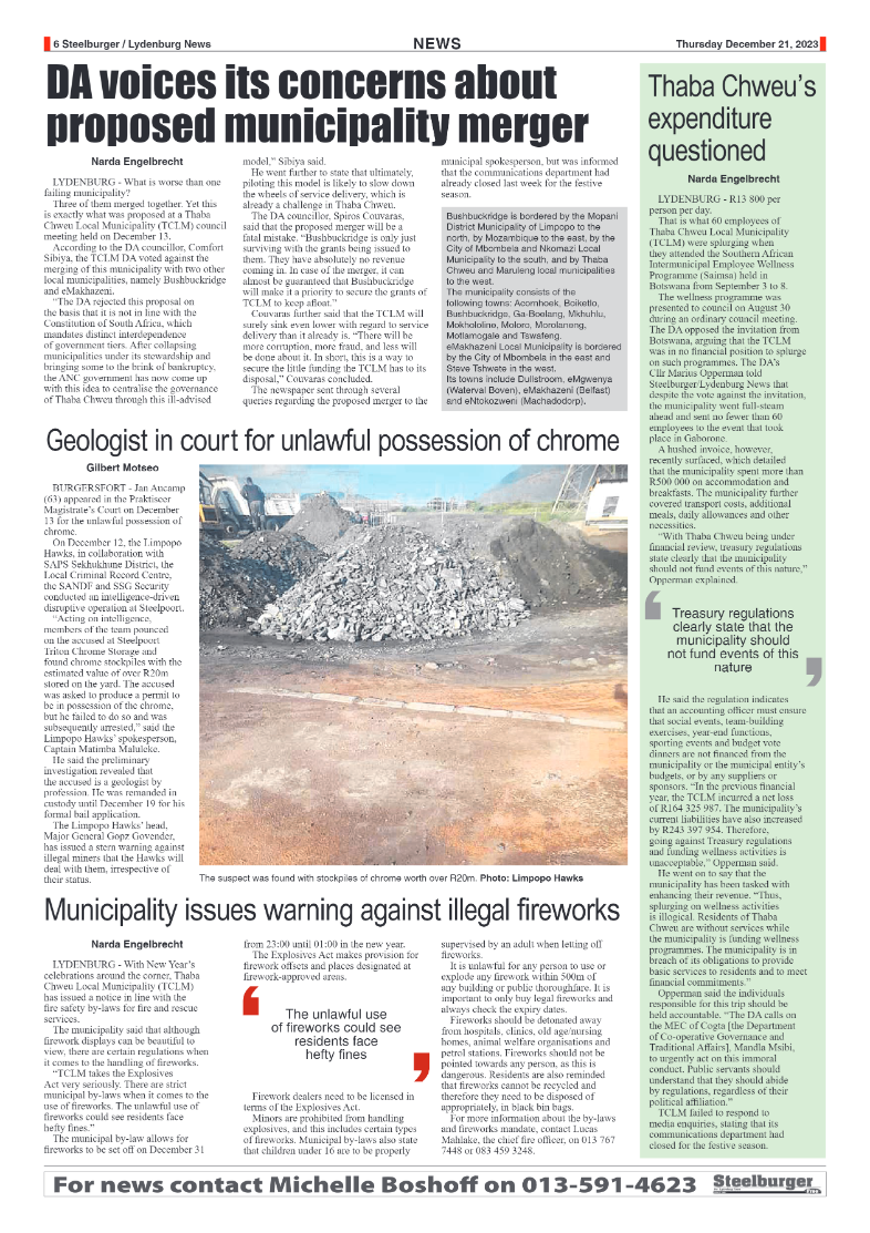 Steelburger News 21 December 2023 page 6