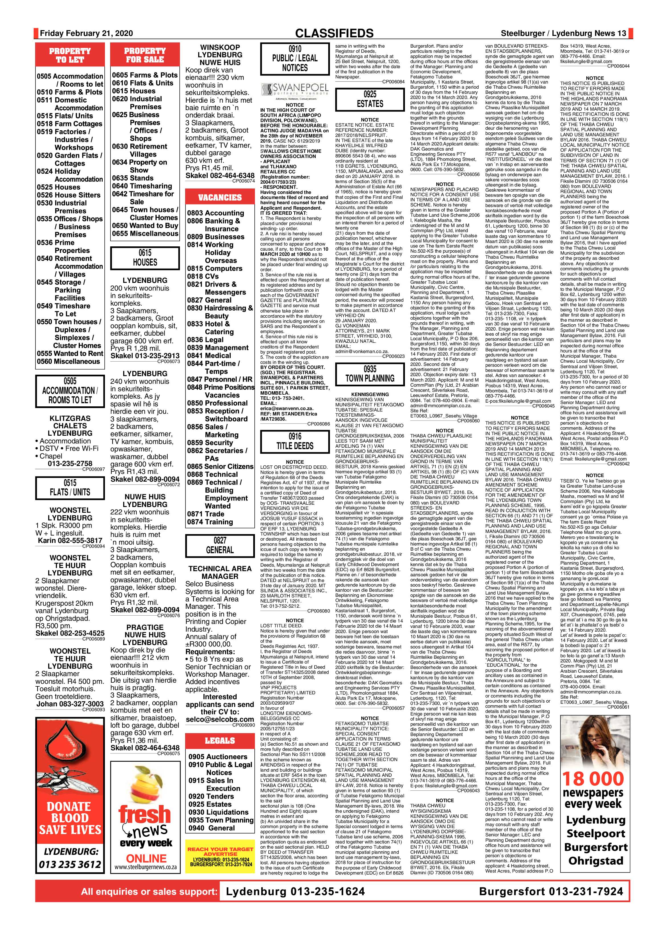 Steelburger News 21 February 2020 page 13