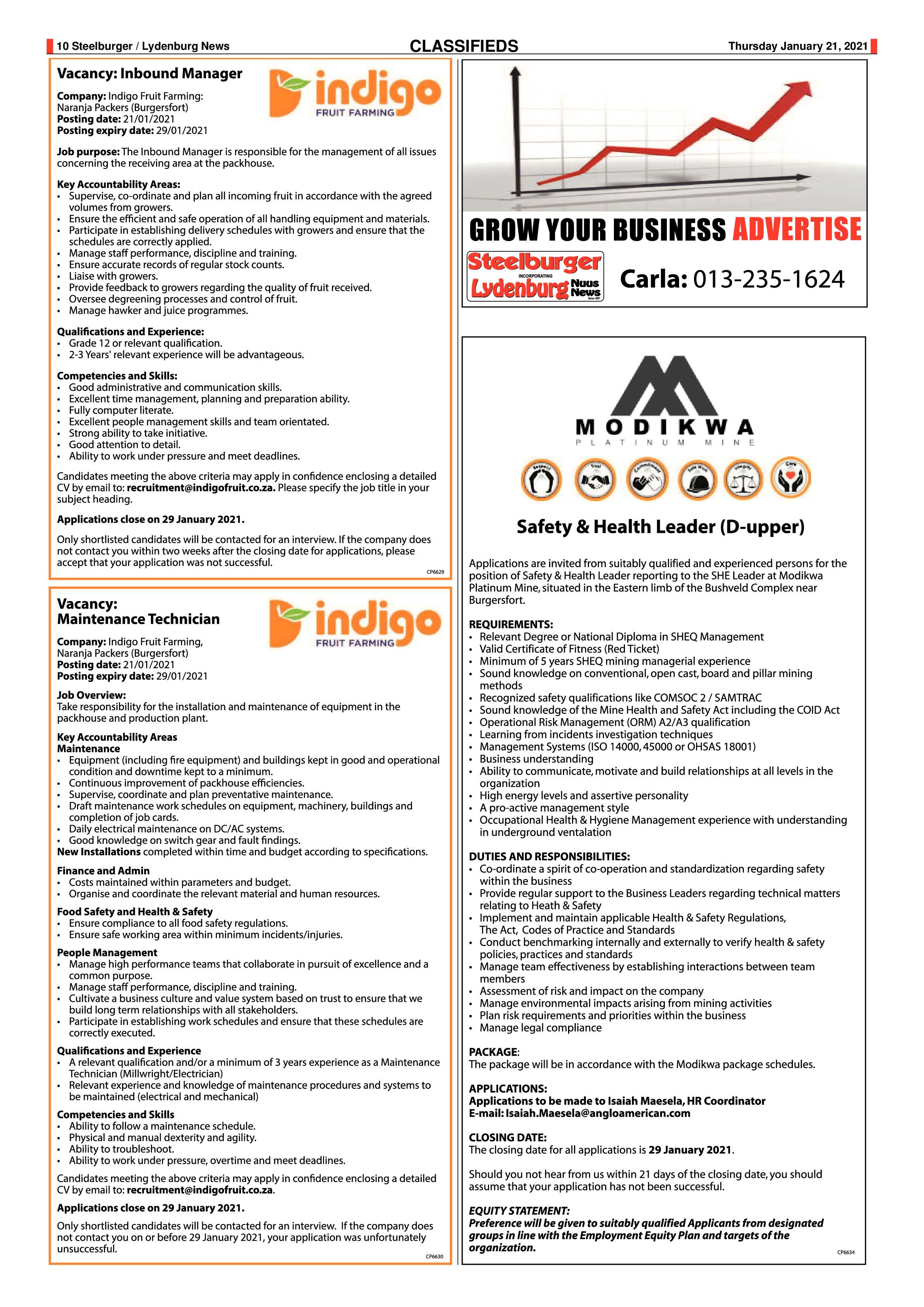 Steelburger News 21 January 2021 page 10
