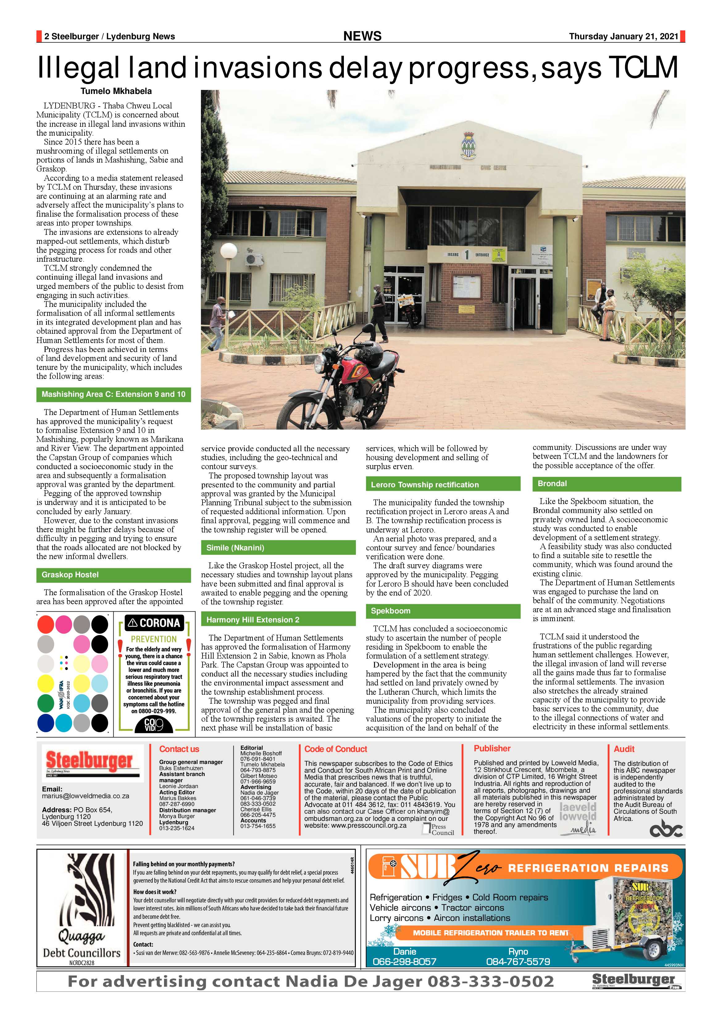 Steelburger News 21 January 2021 page 2