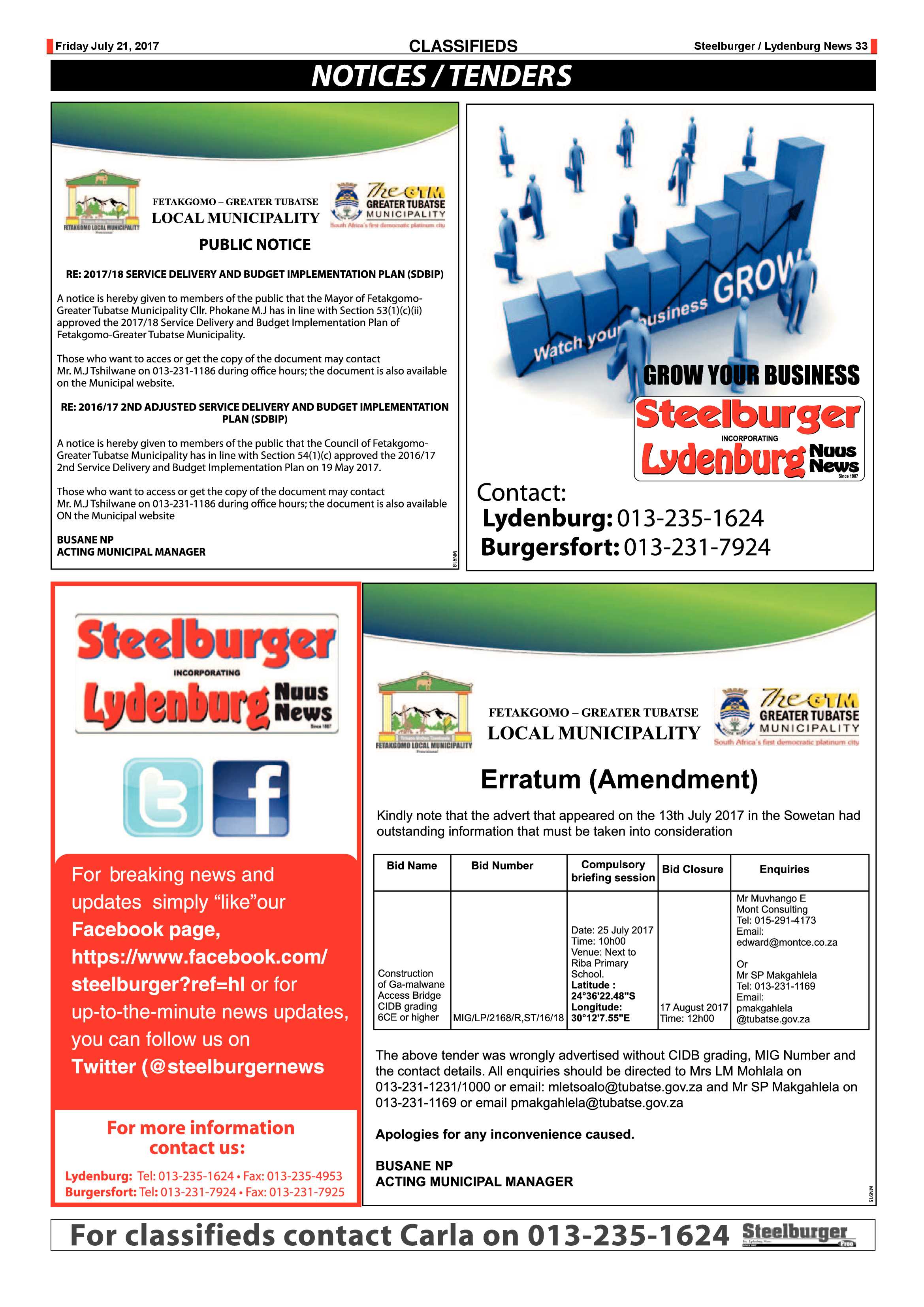 Steelburger News 21 July 2017 page 33